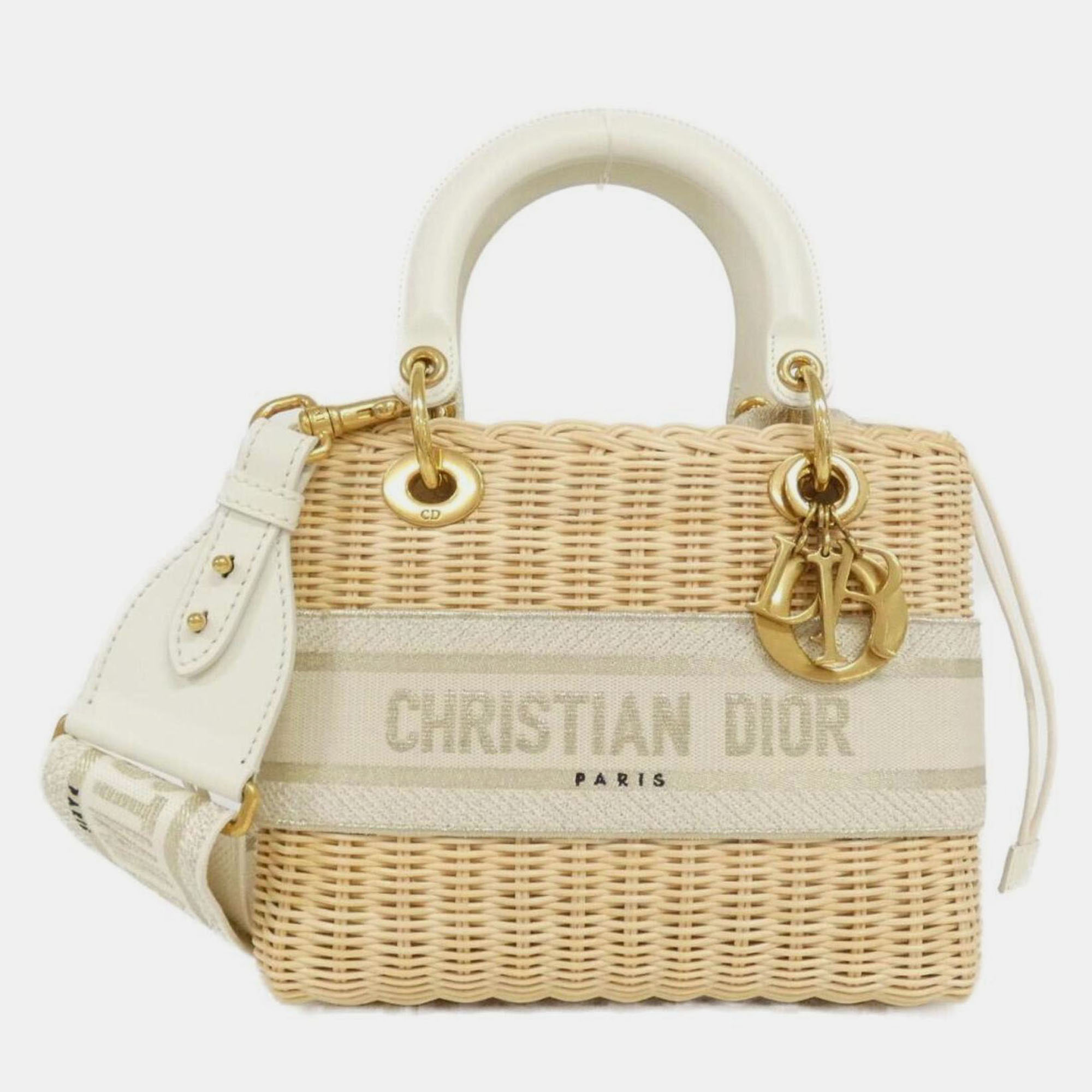 

Christian Dior Dior Oblique Lady Medium Handbag, Beige