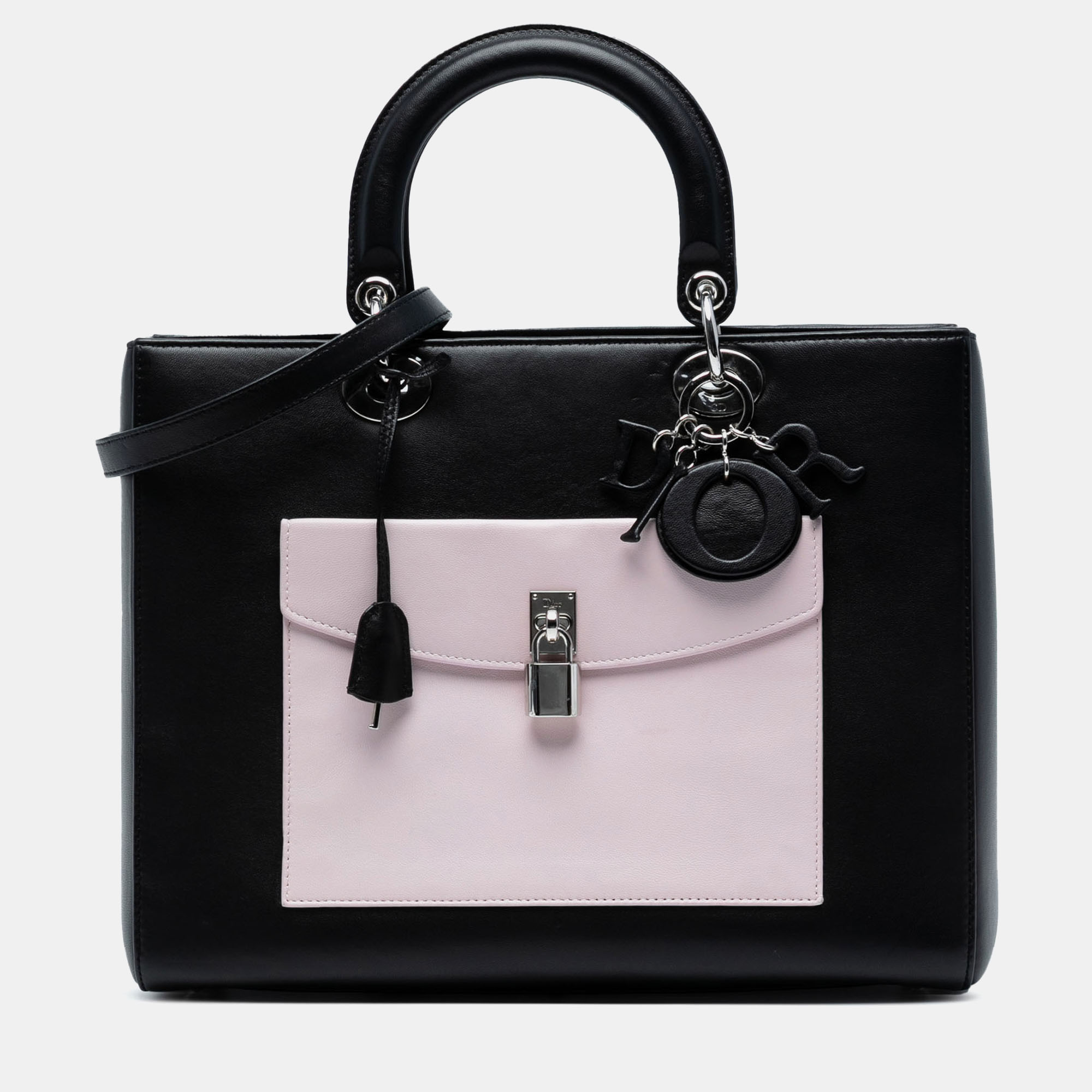 

Dior Black Large Calfskin Pocket Tote Lady Dior