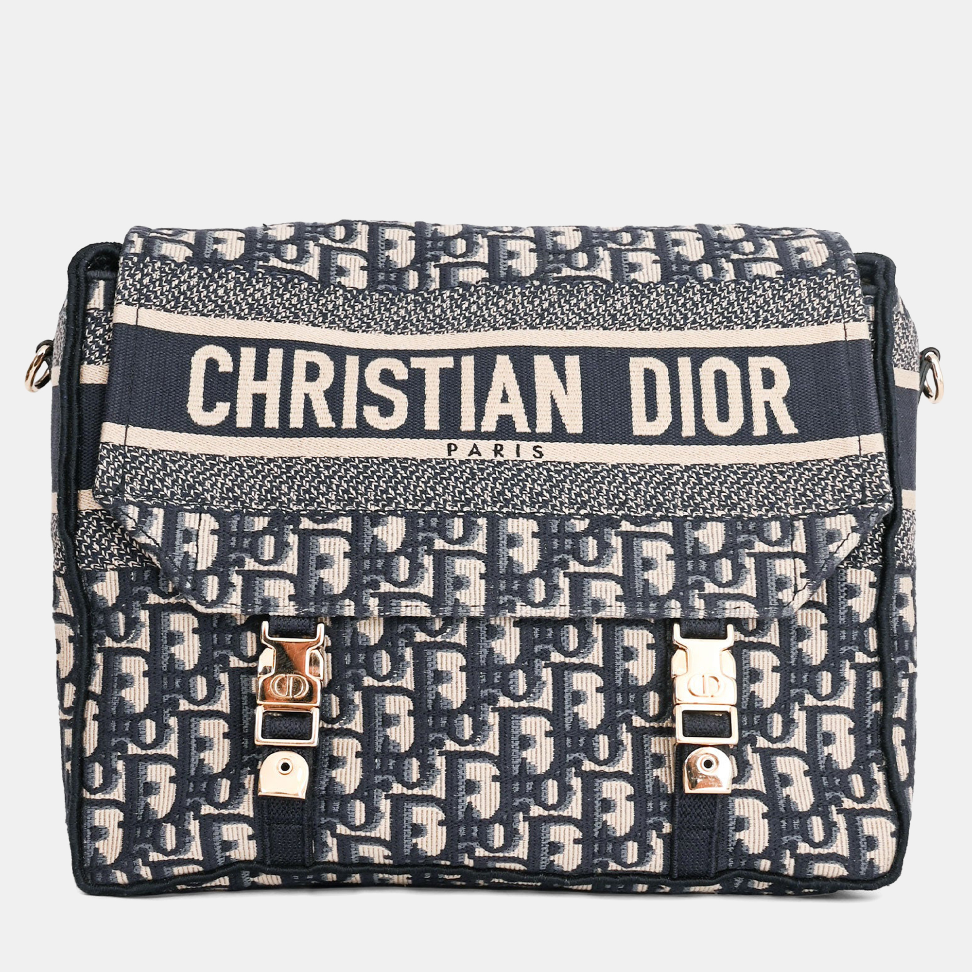 

Christian Dior 2022 Navy Oblique Medium Diorcamp Bag, Blue