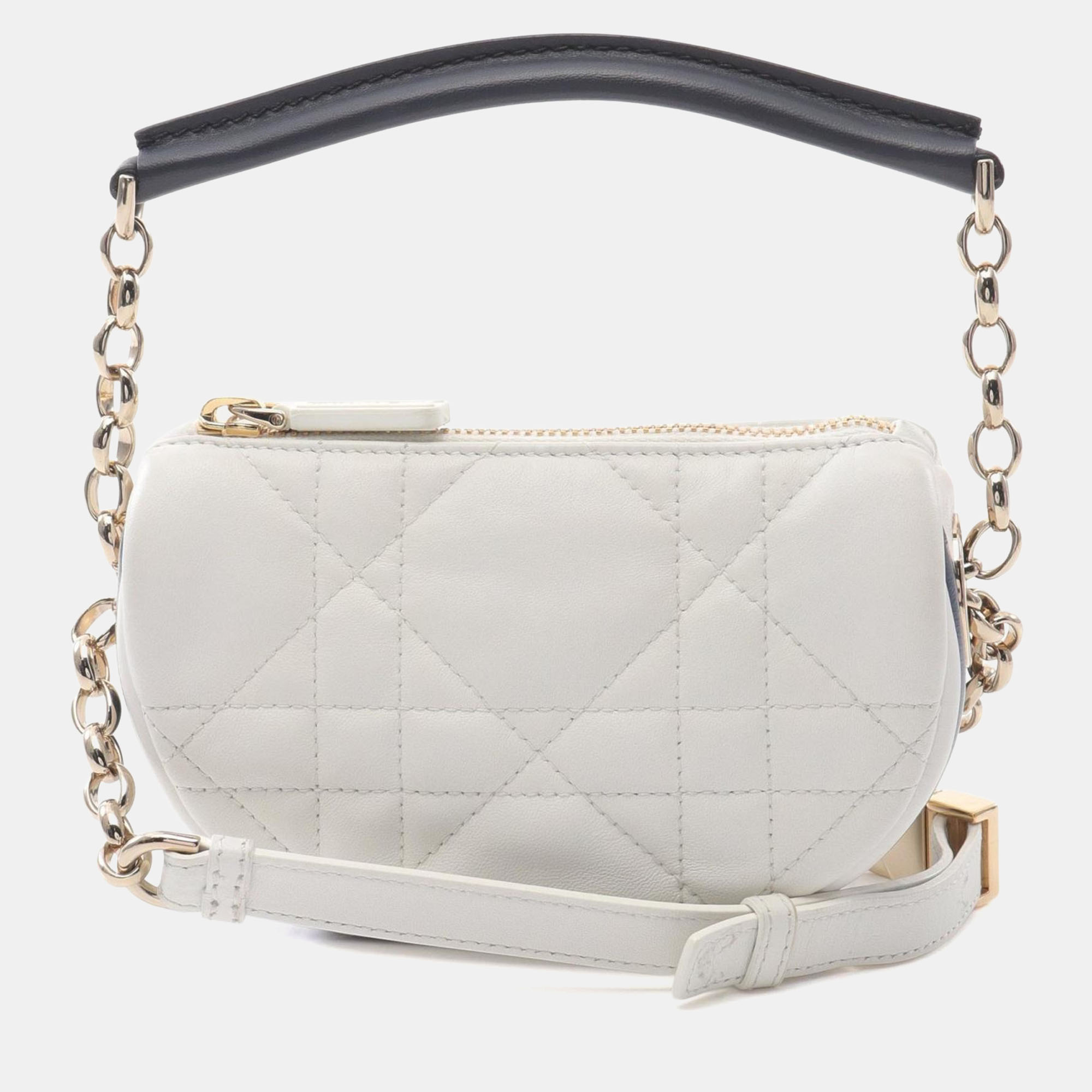 

Christian Dior Dior Vibe Micro Shoulder Bag Leather White Navy