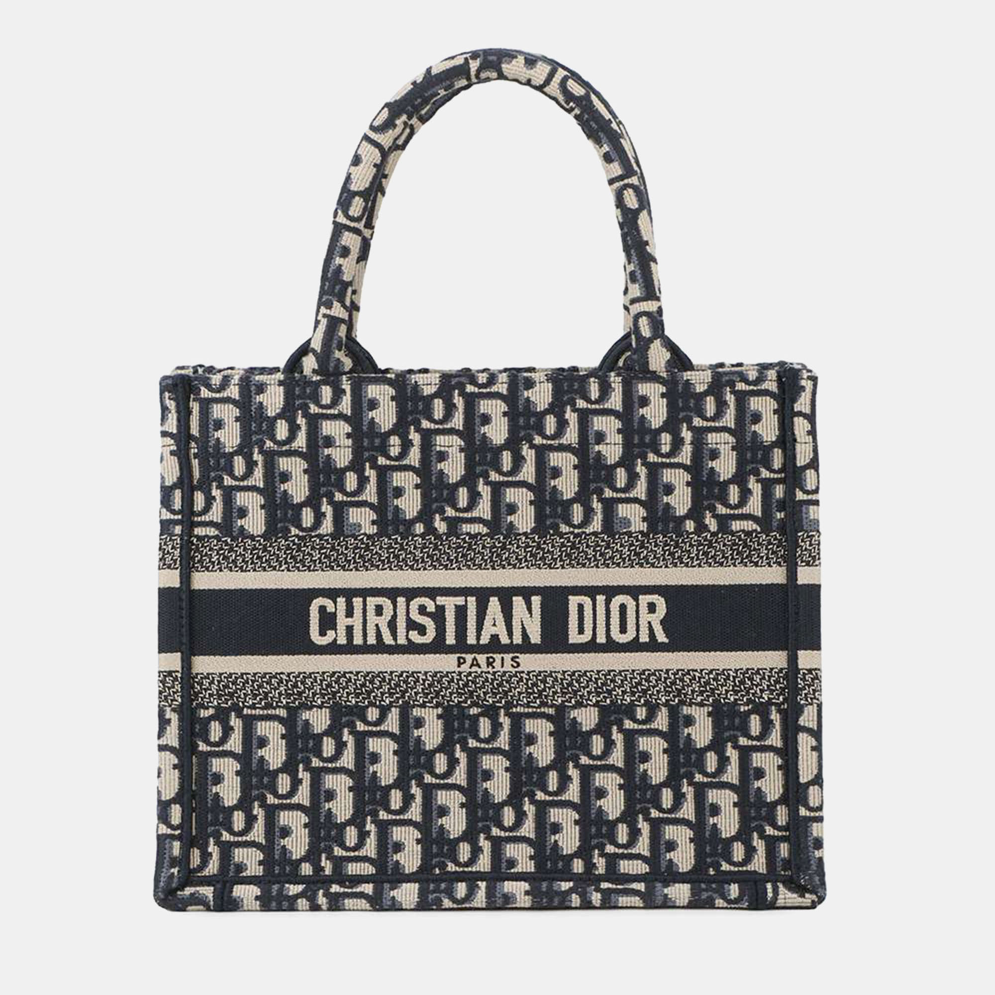

Dior Book Tote Navy/Beige Canvas Size Small