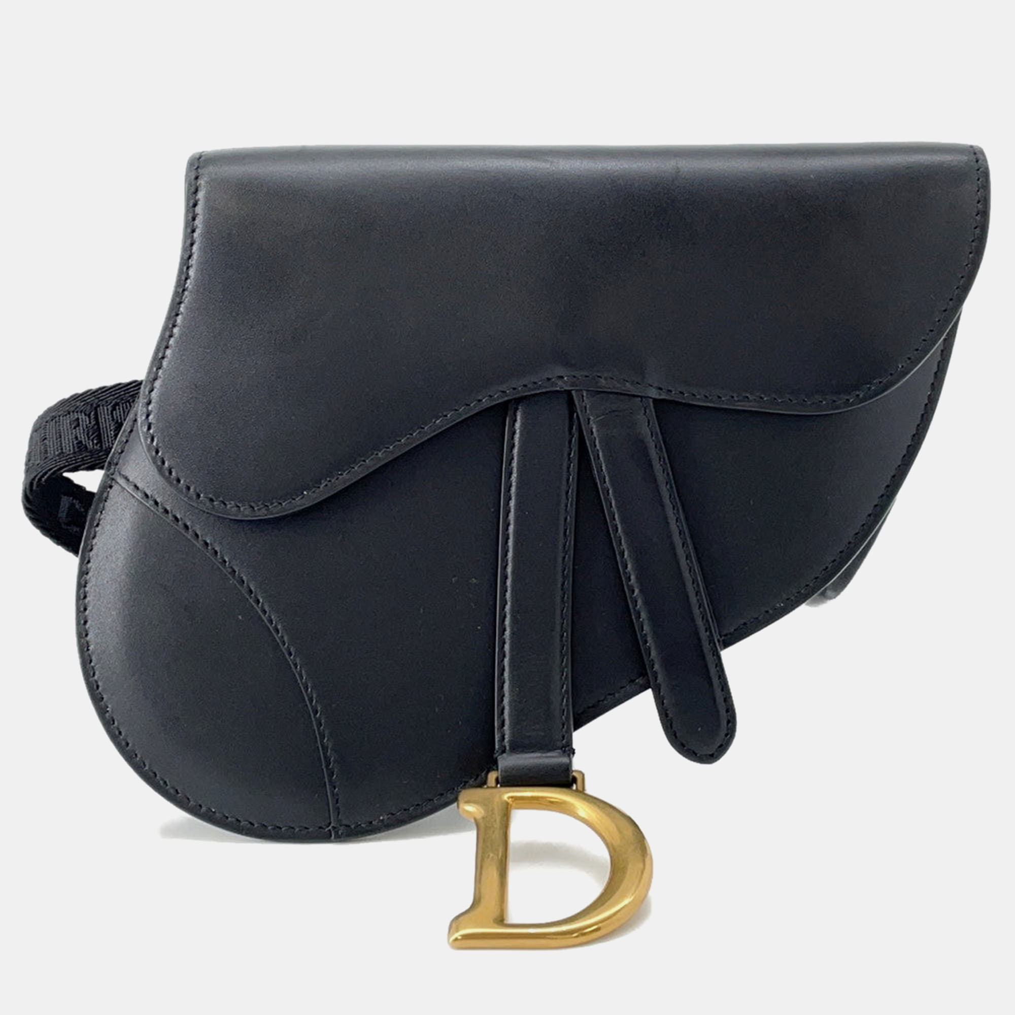 

Dior Saddle Waist Bag Black Leather