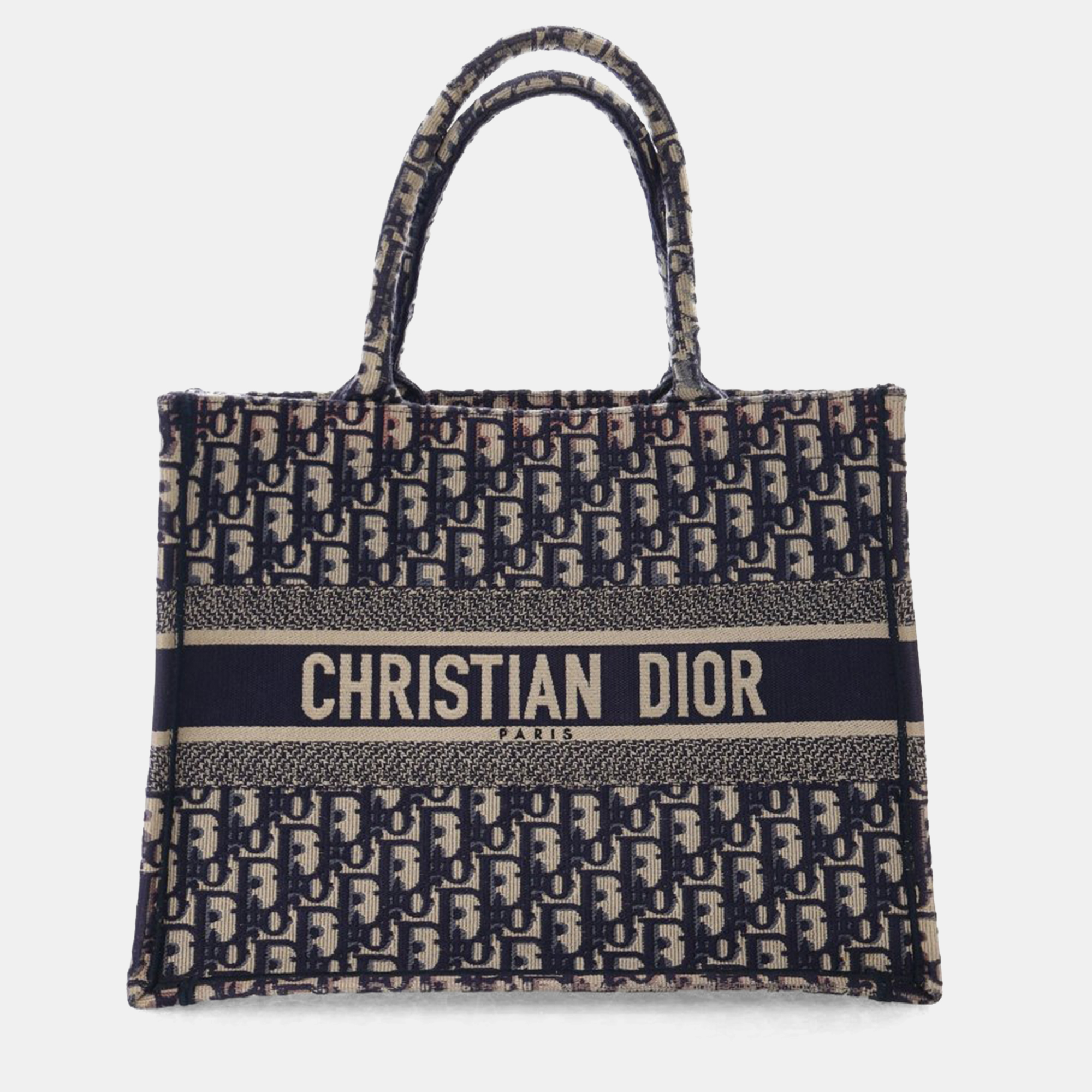 

Christian Dior Medium Oblique Book Tote, Blue