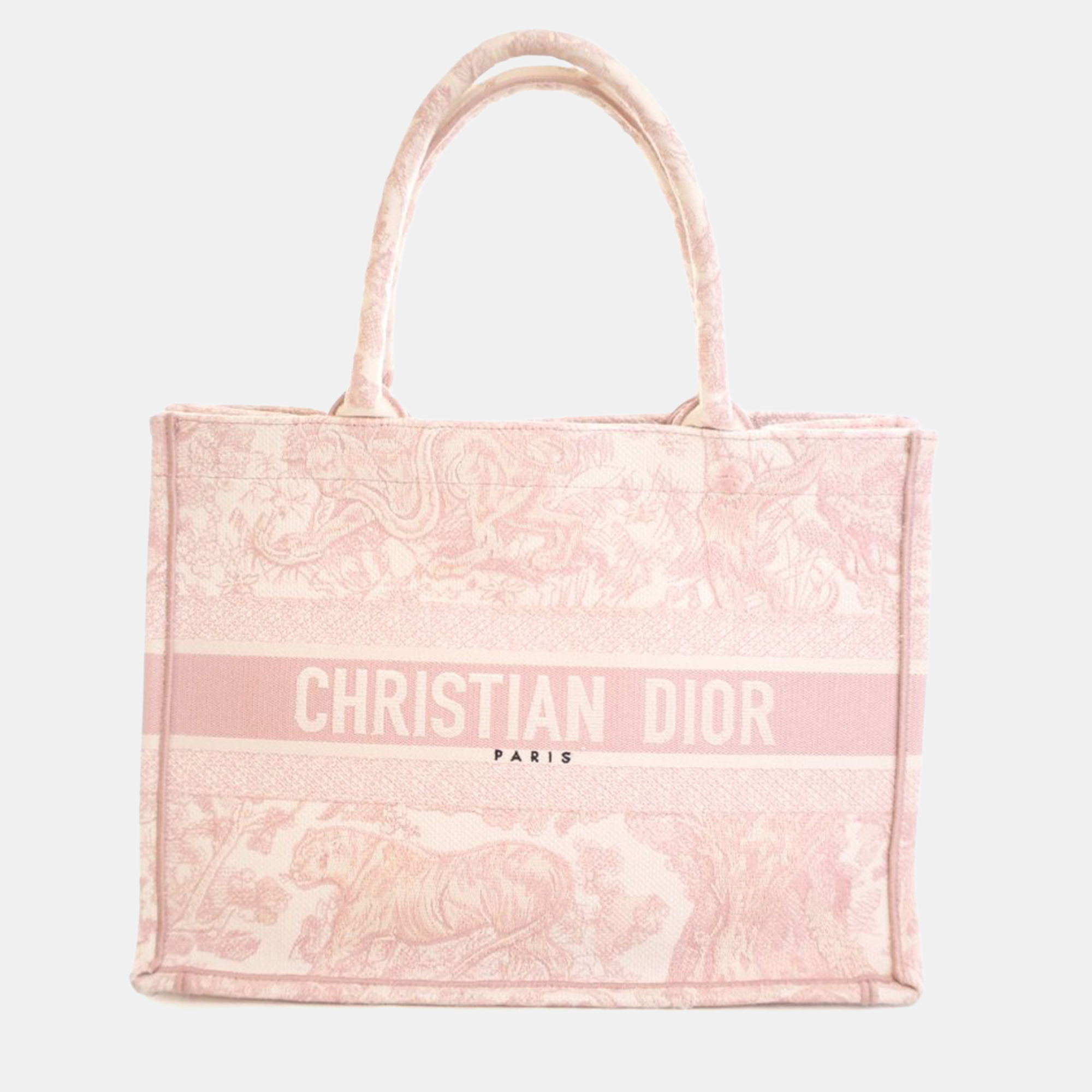 

Christian Dior Medium Toile De Jouy Book Tote, Pink