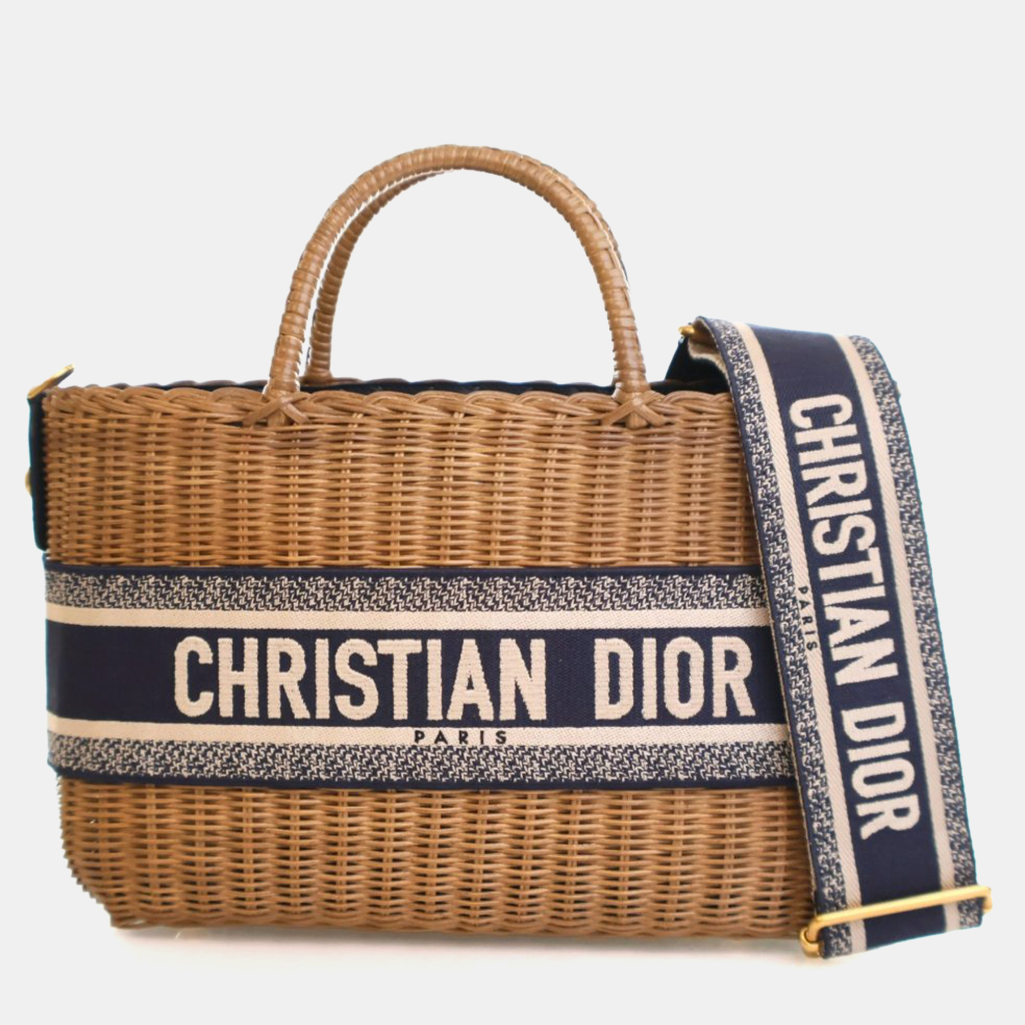 

Dior Wicker Basket Bag, Brown