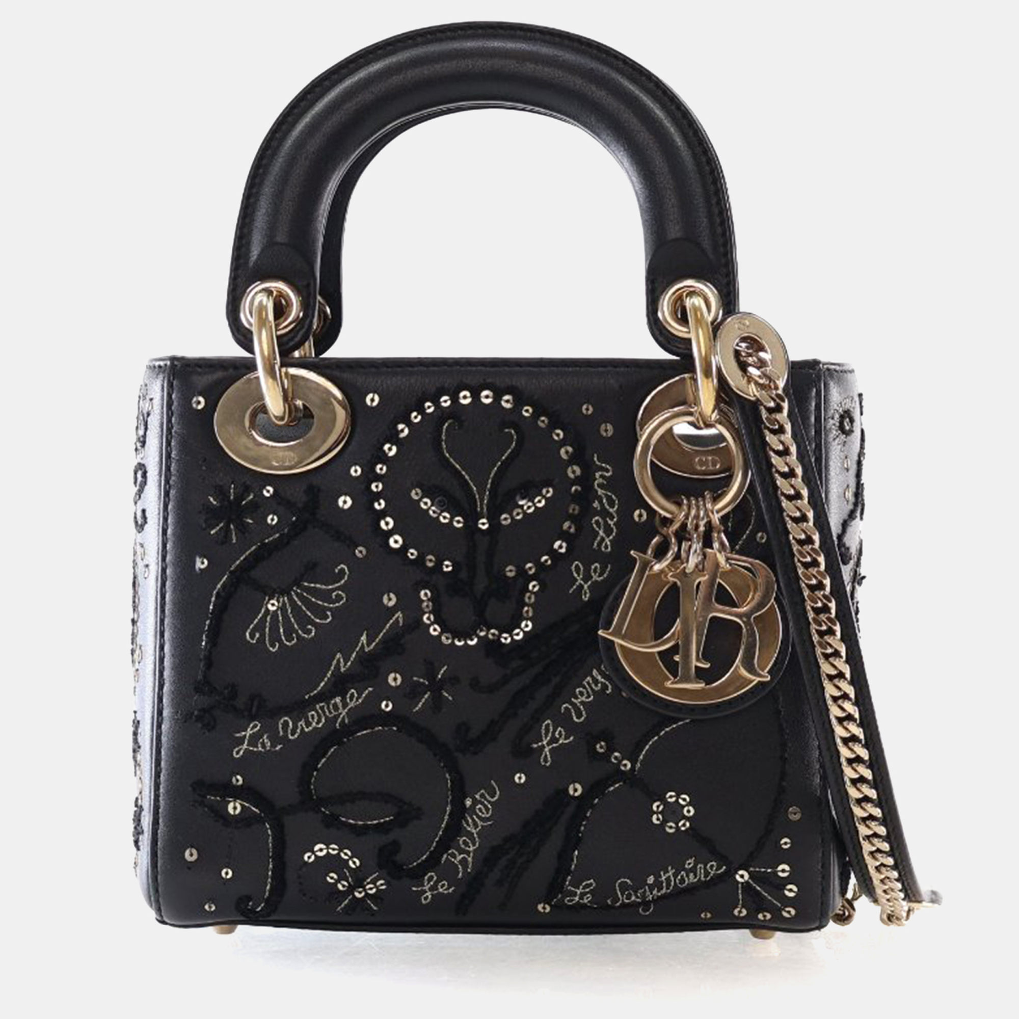 

Dior Mini Astrology Sequin Lady Dior, Black