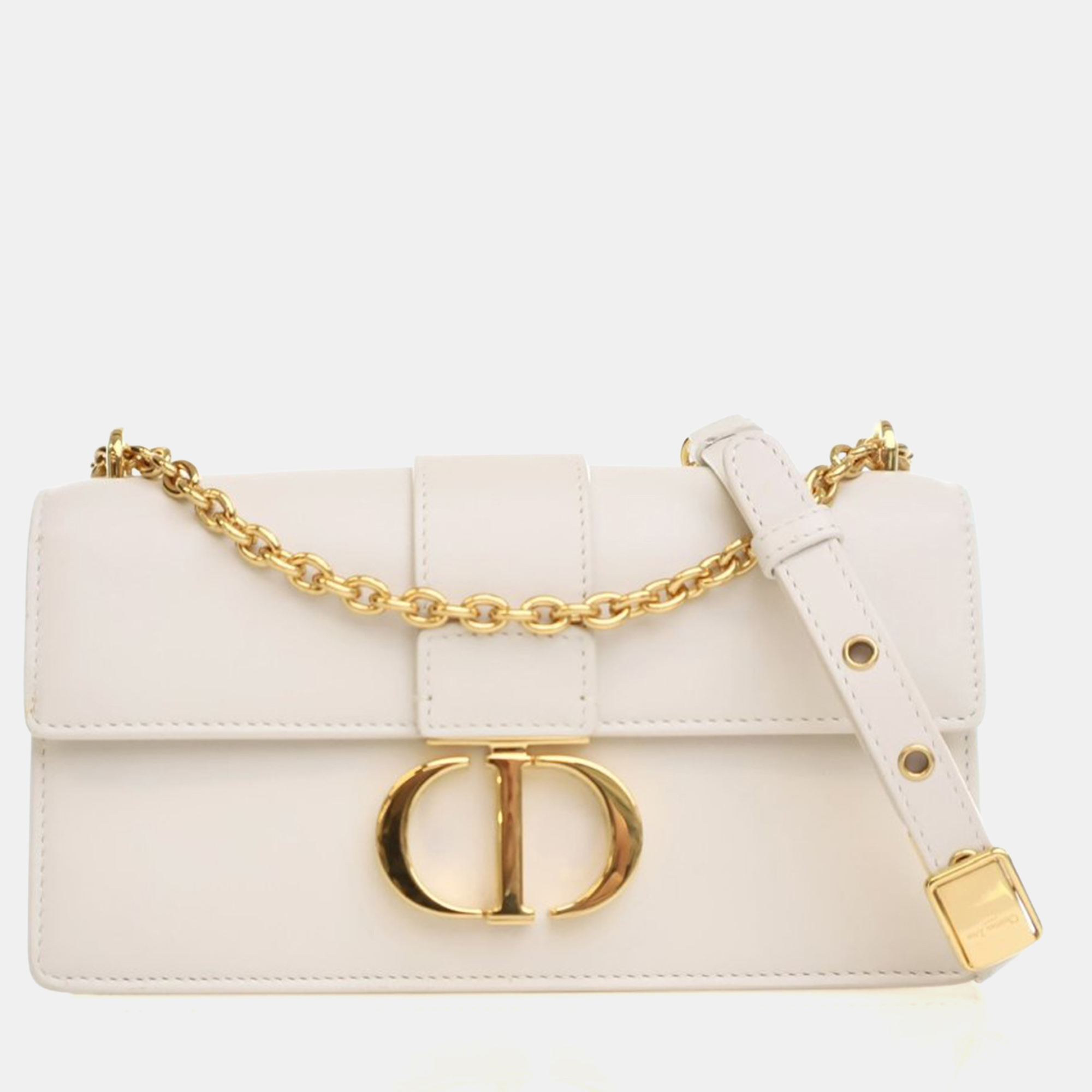 

Dior White Calfskin 30 Montaigne East-West Bag