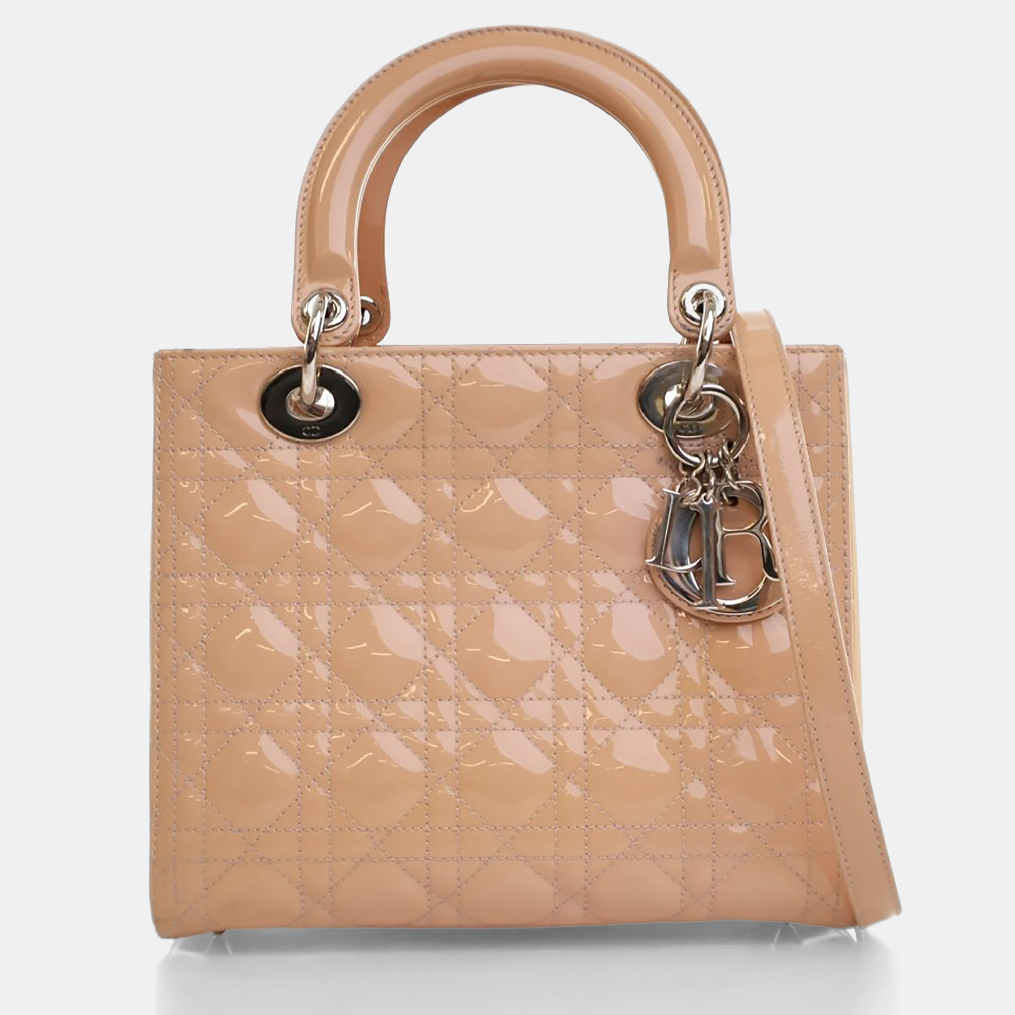 

Dior Medium Patent Lady Dior, Beige
