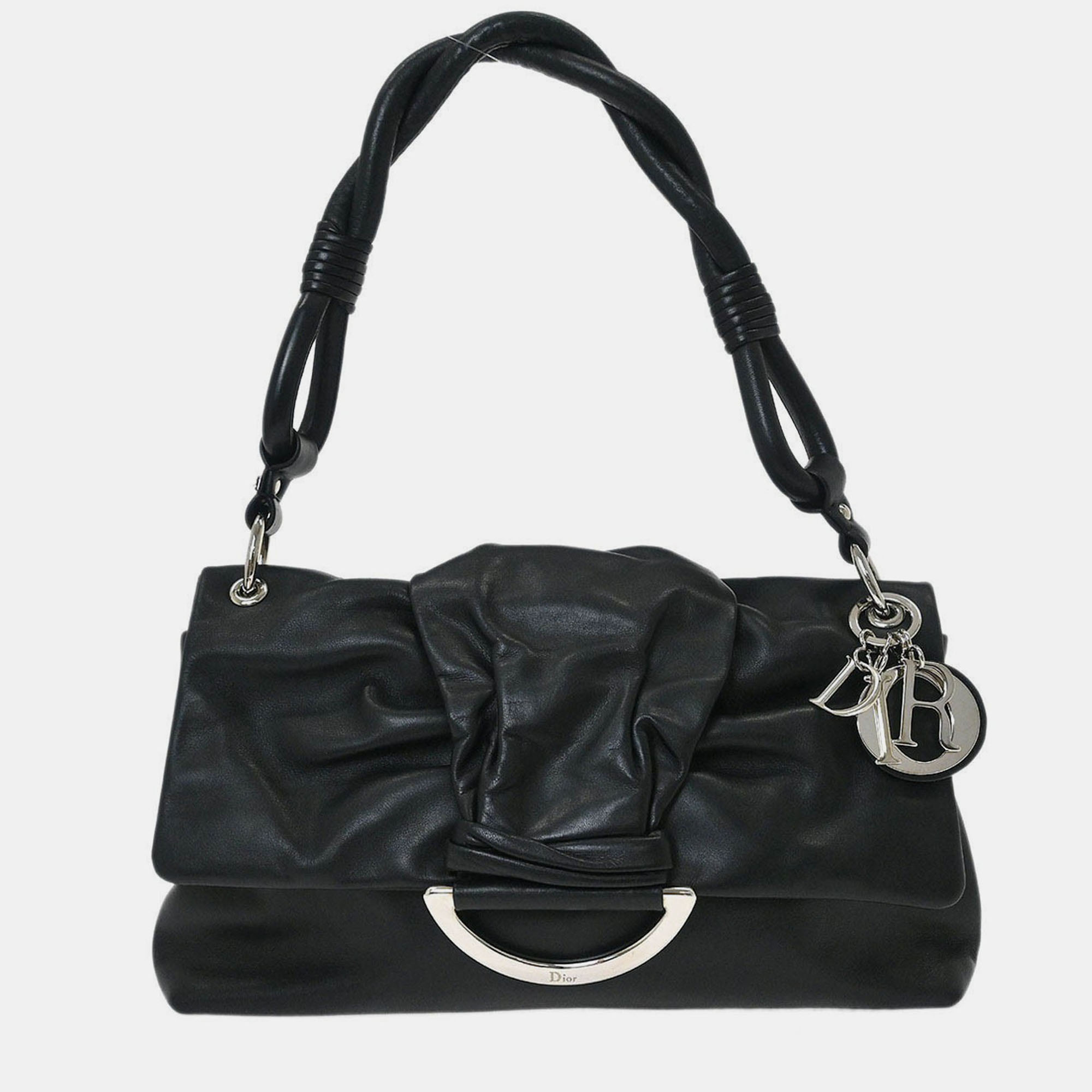 

Christian Dior Black Lambskin Demi Lune Handbag