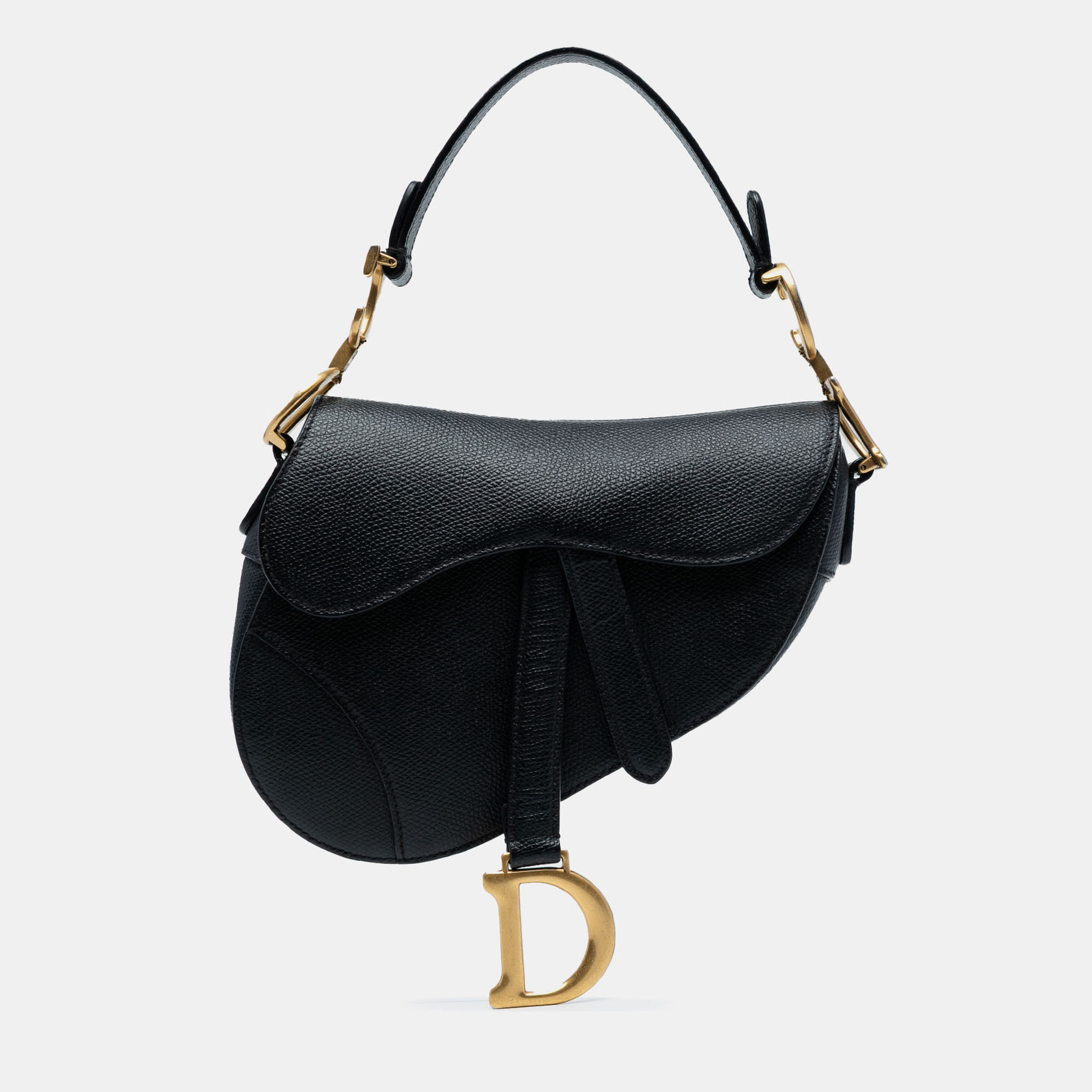 

Dior Black Mini Grained Calfskin Saddle Bag