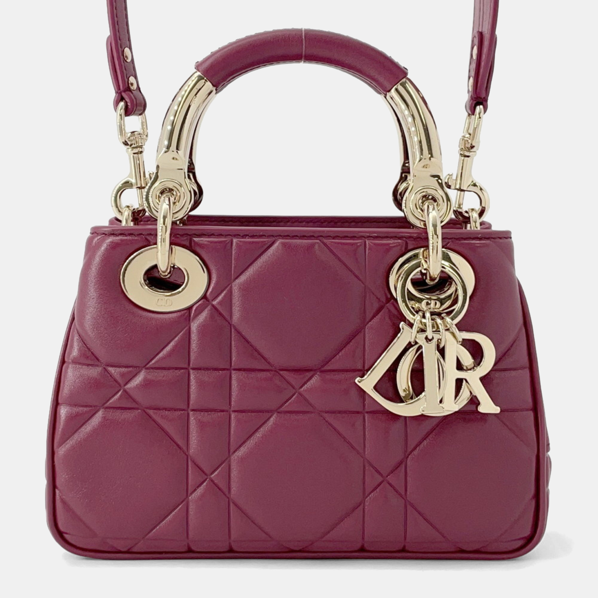 

Christian Dior 95.22 Cannage Mini Leather Handbag, Red