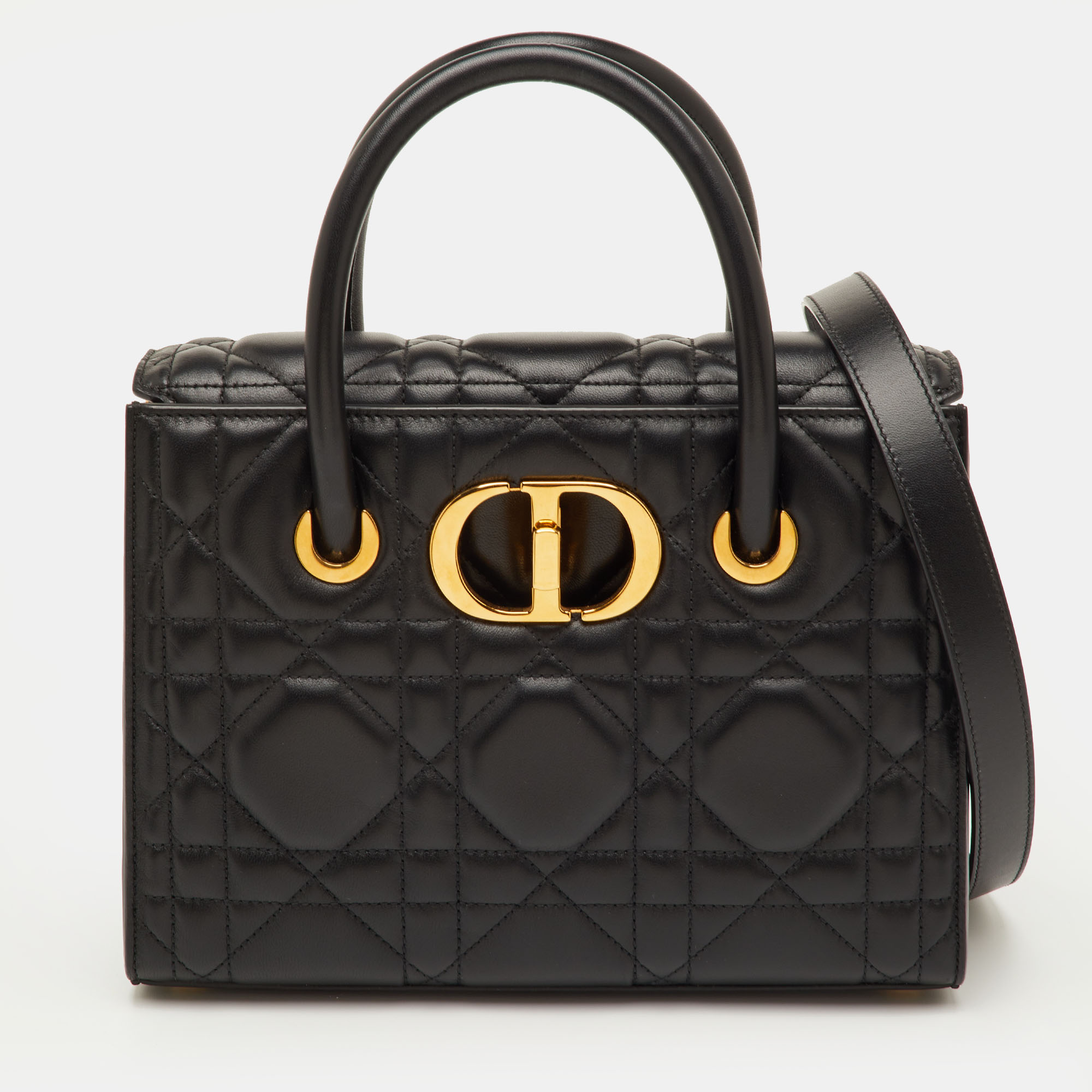 

Dior St Honoré  Black Cannage Leather Tote