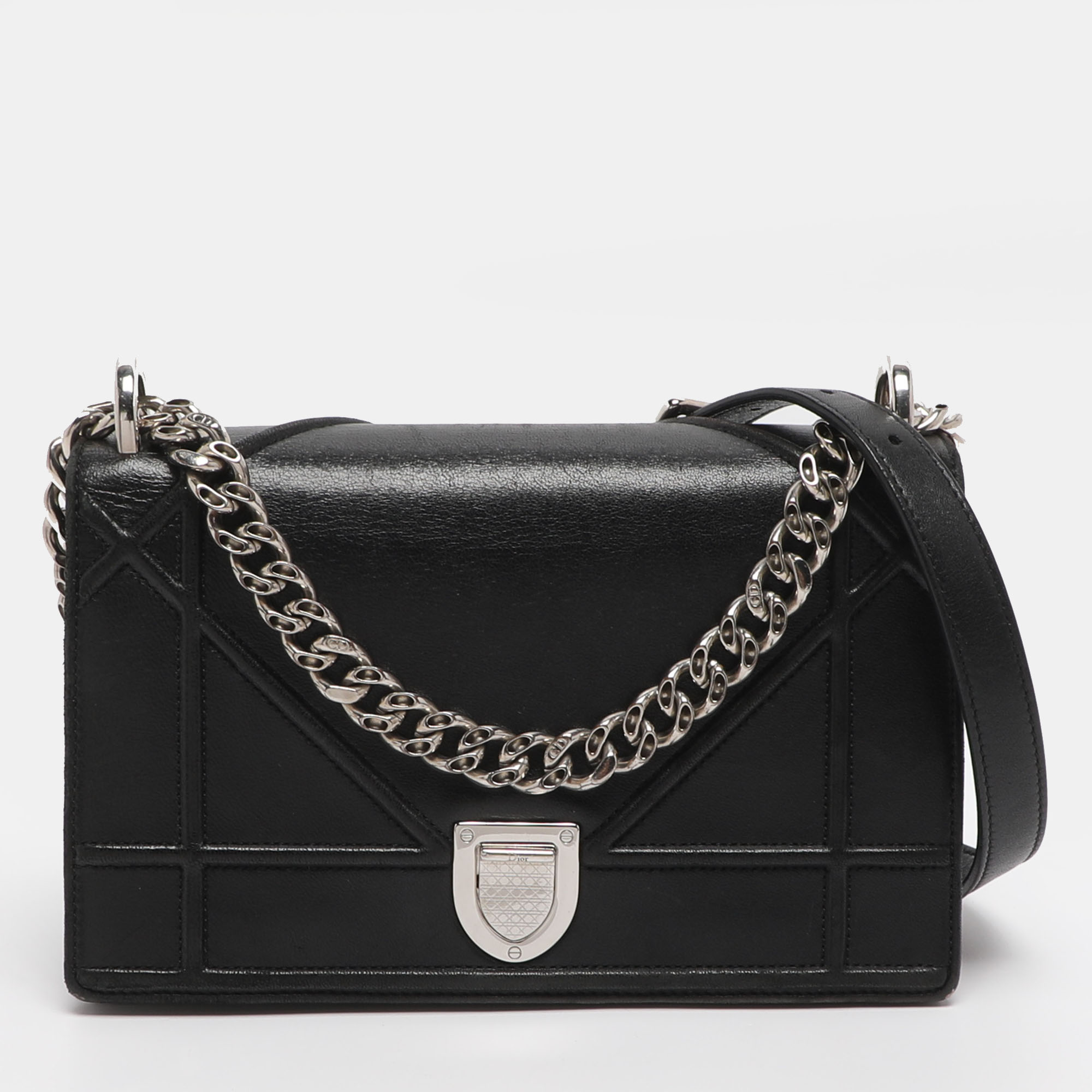 

Dior Black Leather Small Diorama Shoulder Bag