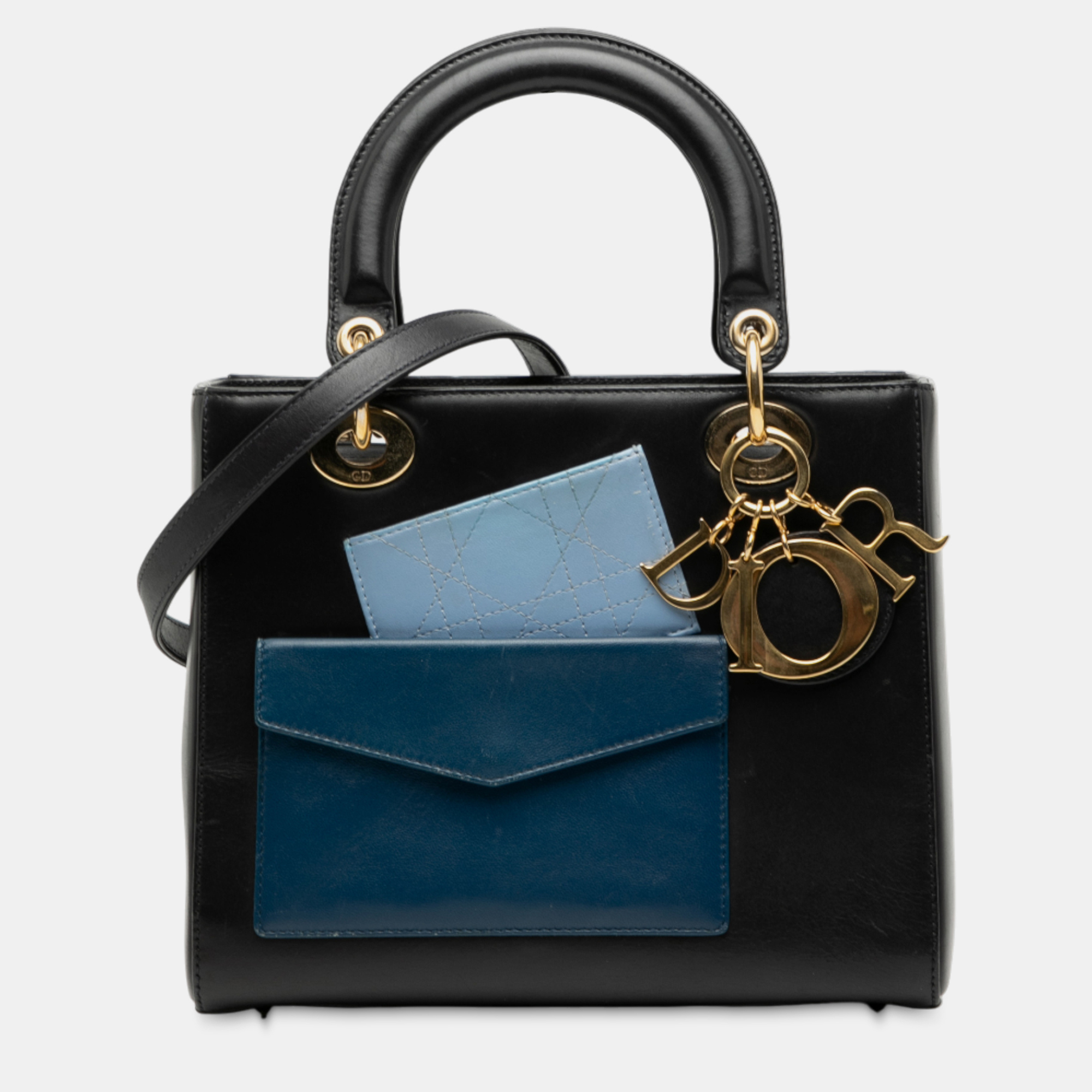 

Dior Black Medium Calfskin Pockets Lady Dior