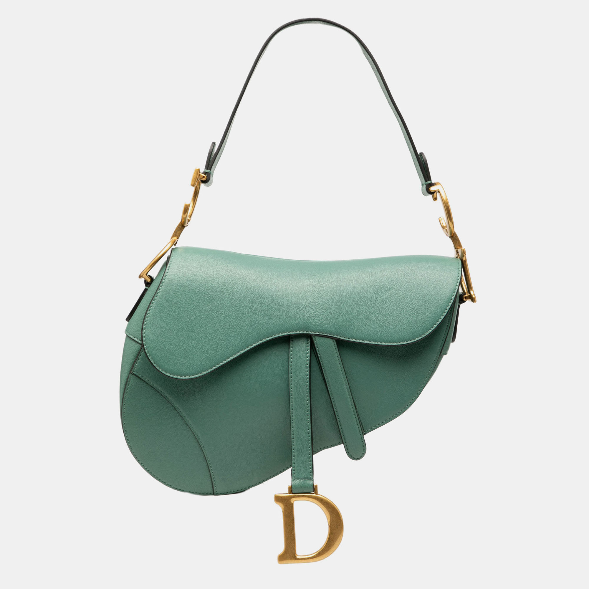Dior Green Leather Saddle Bag