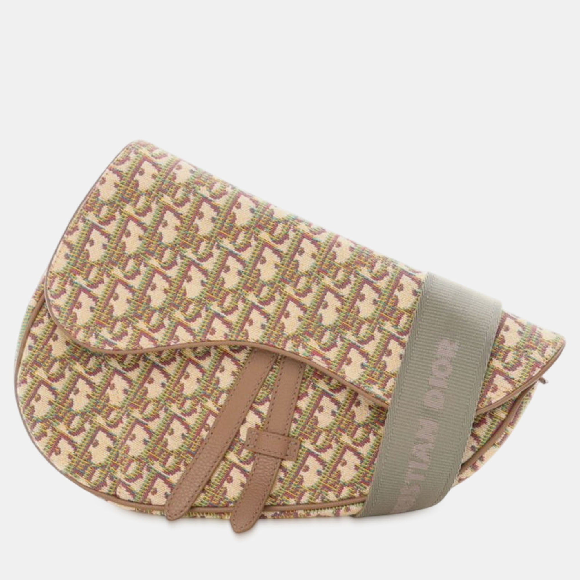

Dior Brown Multicolor Oblique Canvas Saddle Crossbody