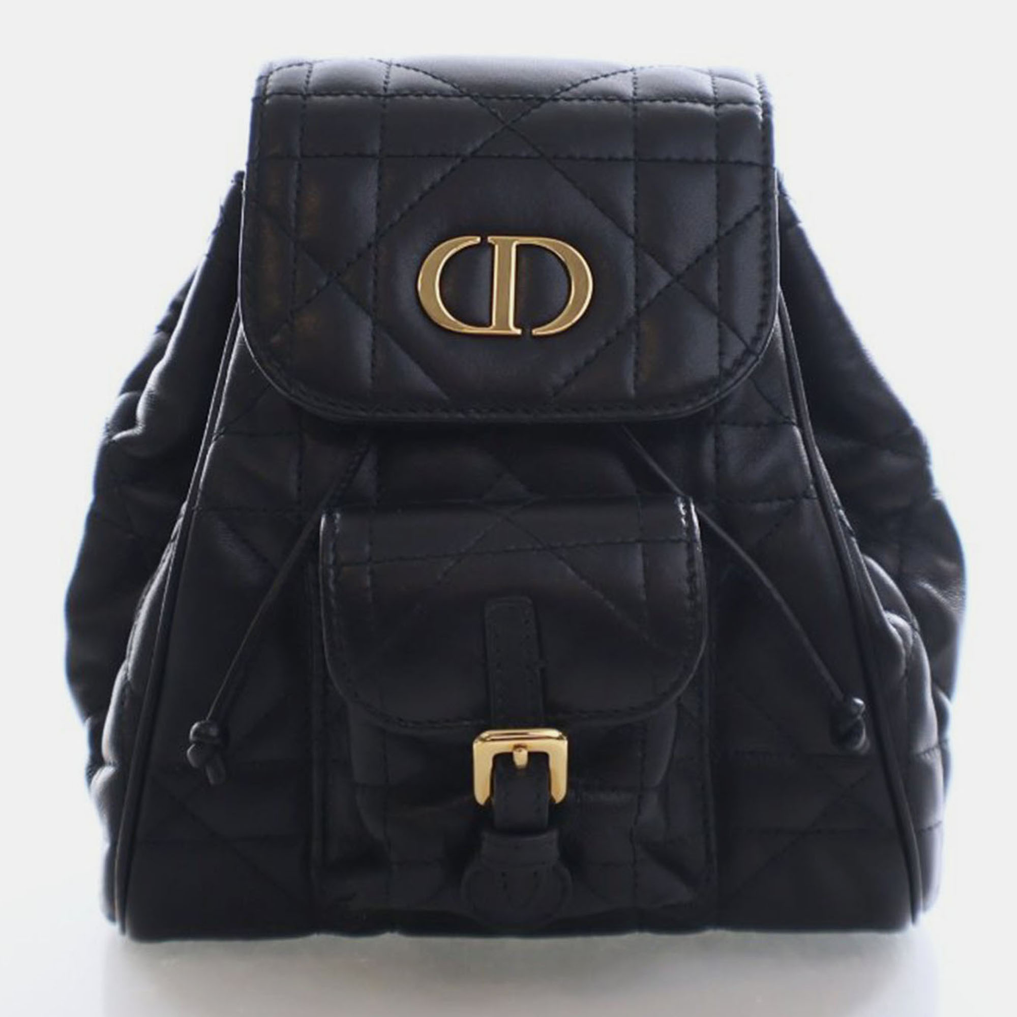 

Christian Dior Lambskin Nano Macrocannage Caro Backpack, Black