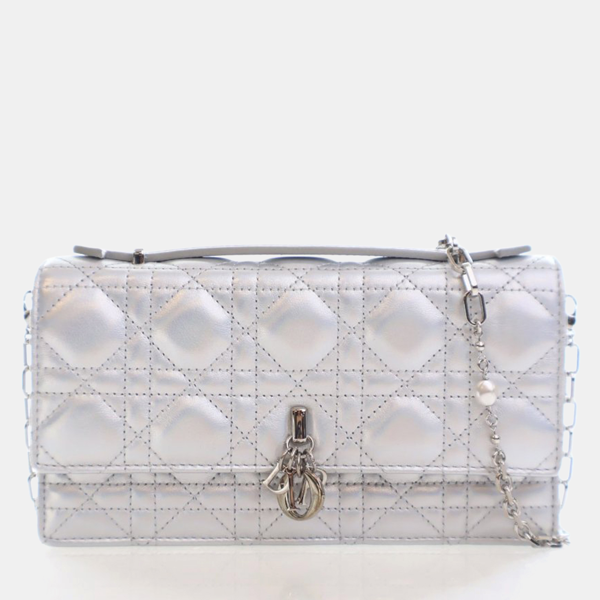 

Christian Dior Lambskin My Lady Dior, Silver