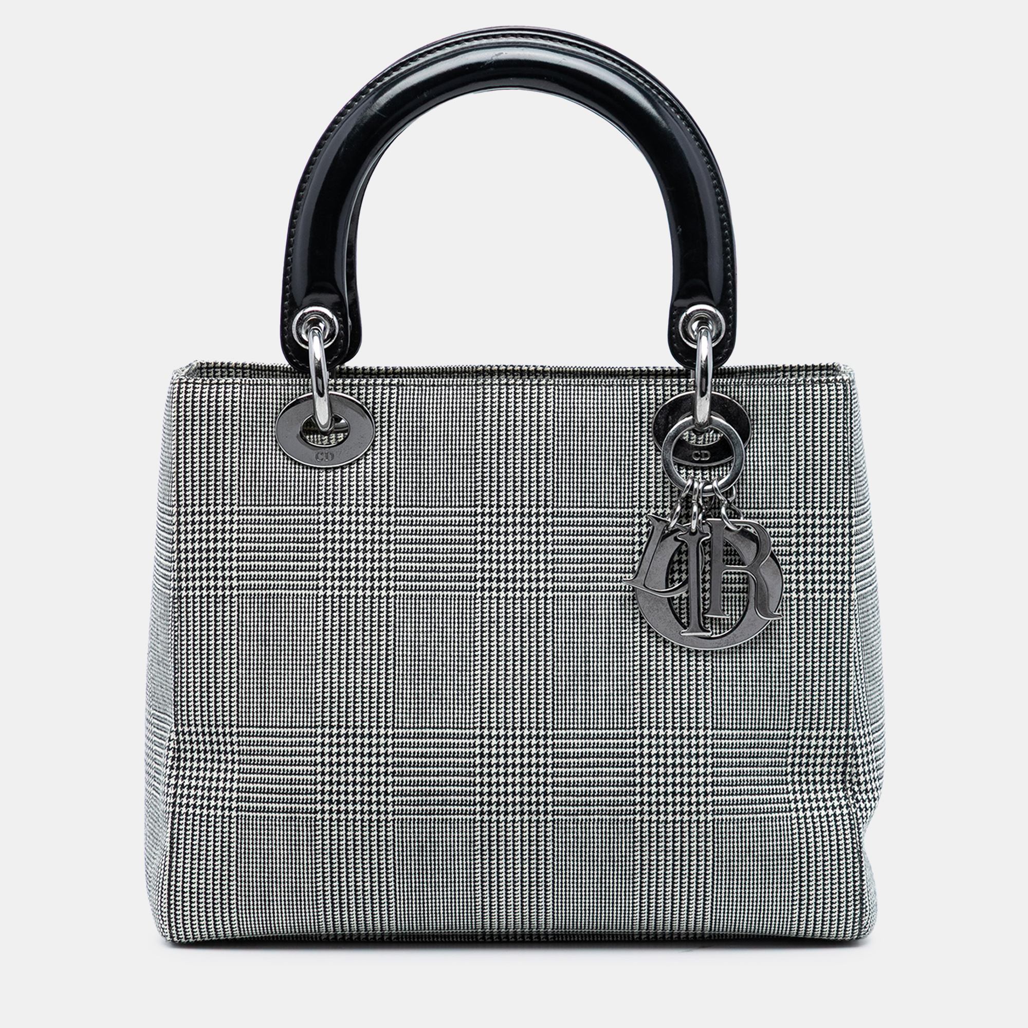 

Dior Medium Grey Canvas Houndstooth Lady Dior