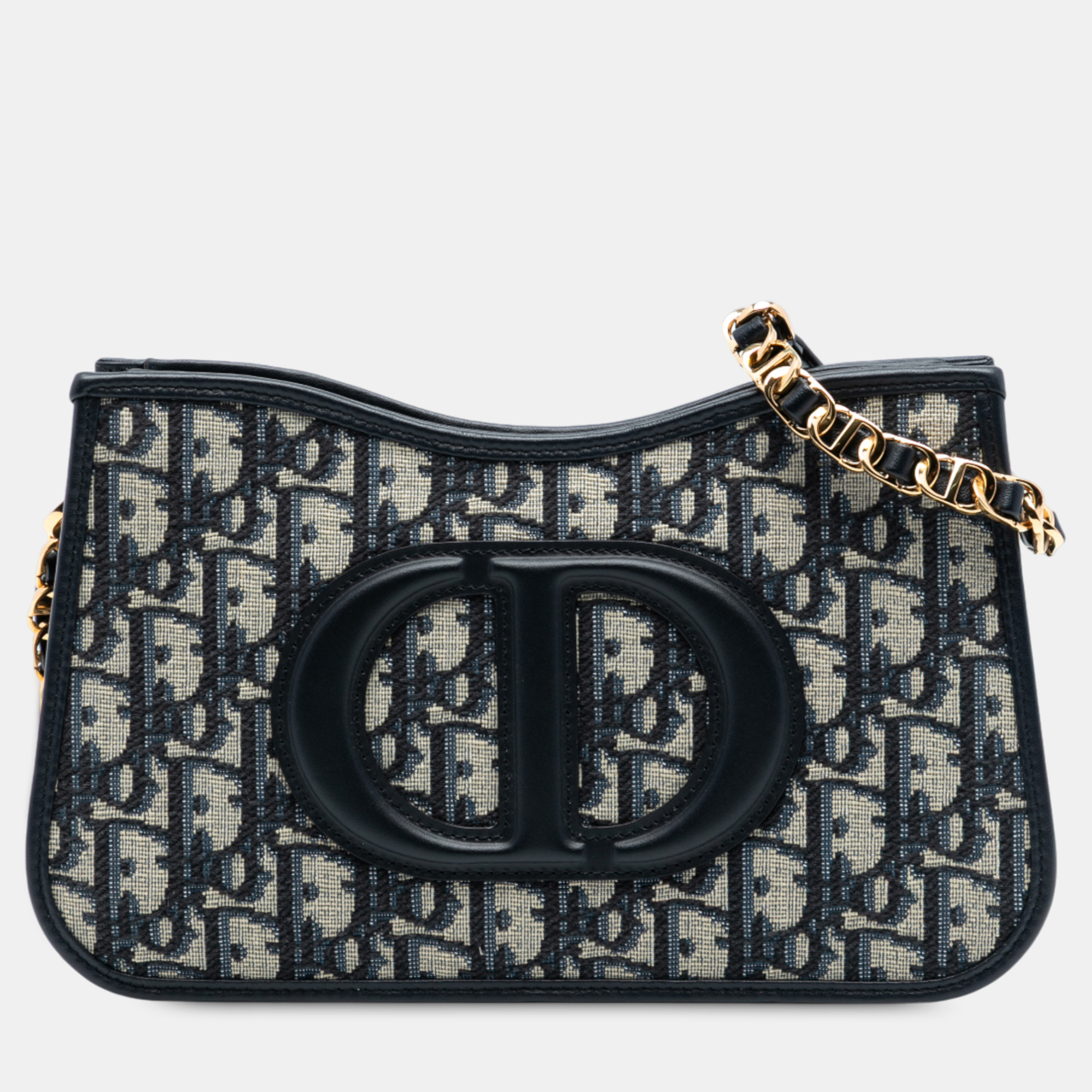 

Dior Blue Mini Oblique Canvas CD Signature Hobo