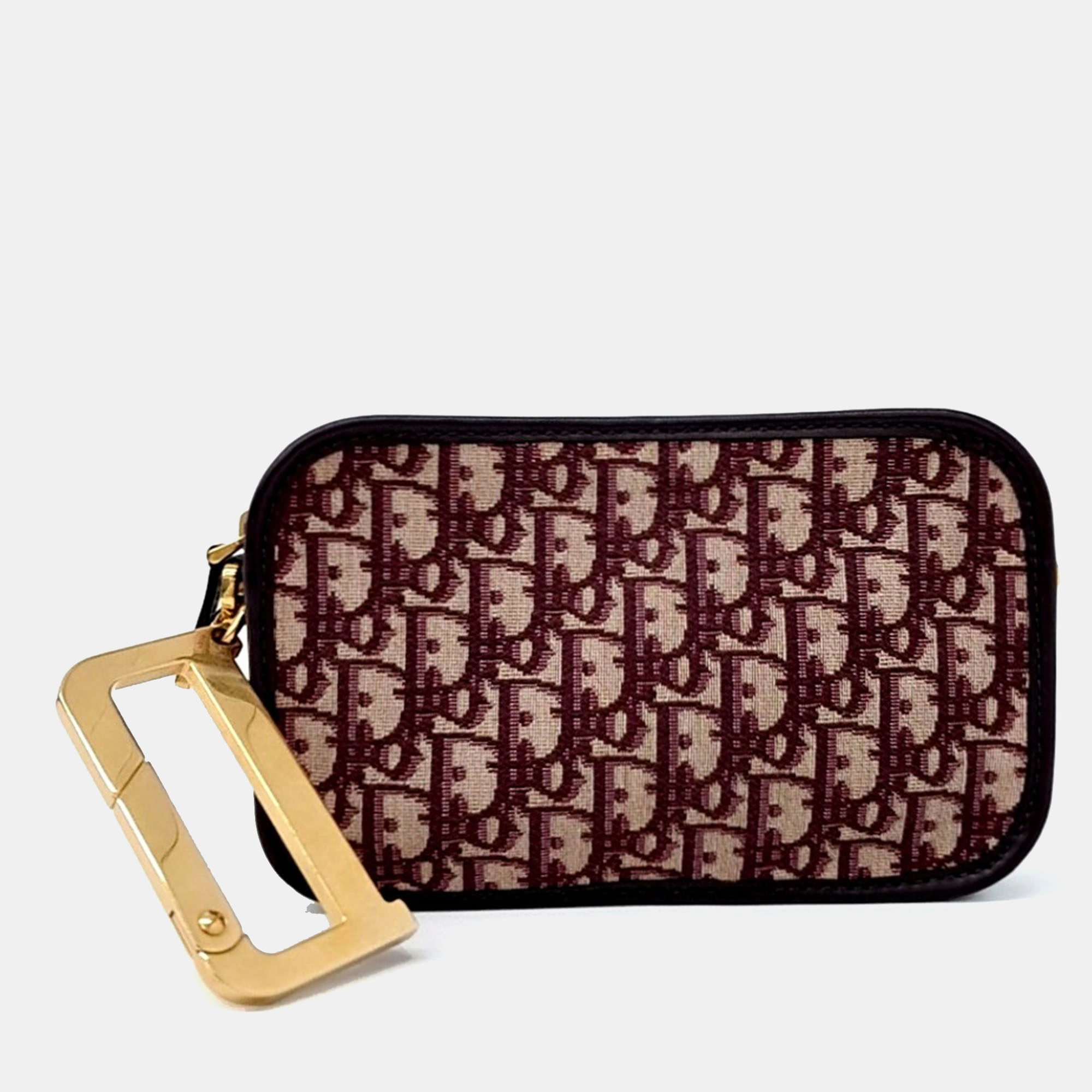 

Dior Red Canvas Oblique Quake Clutch