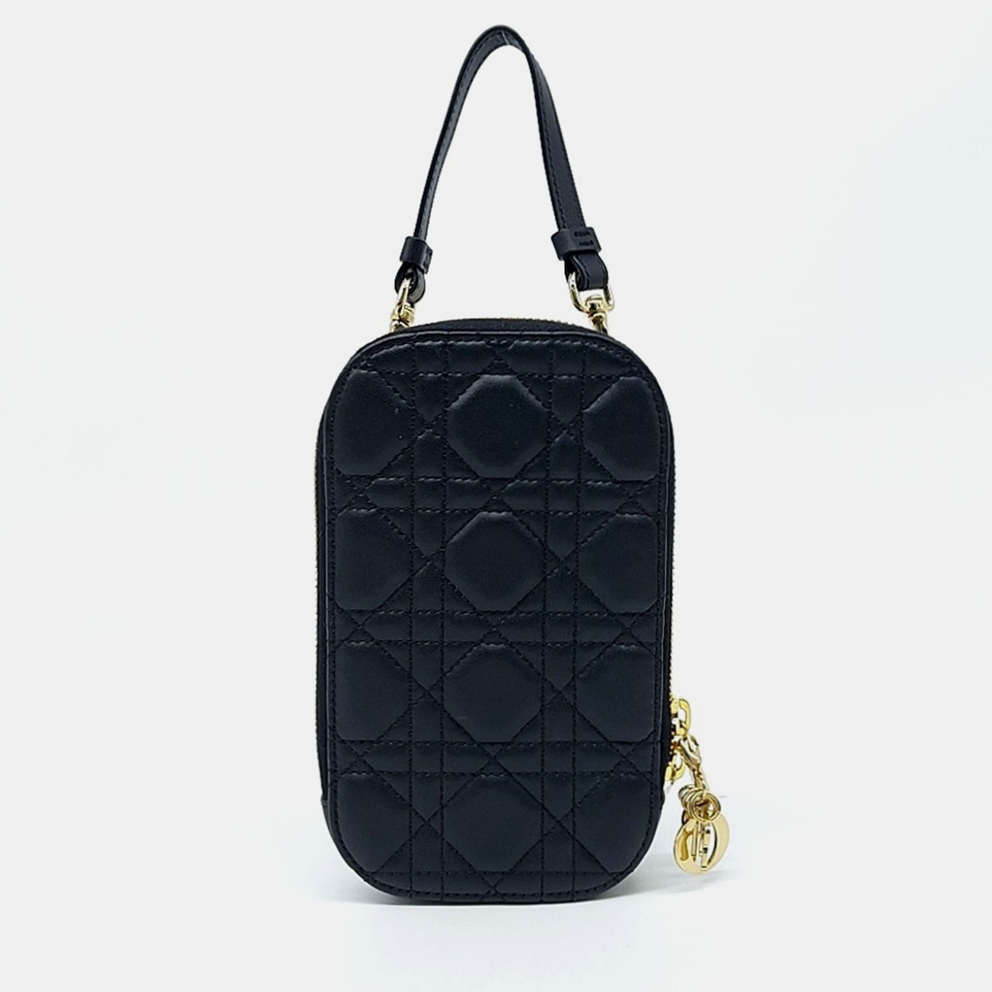 

Dior Black Leather Phone Holder Crossbody Bag