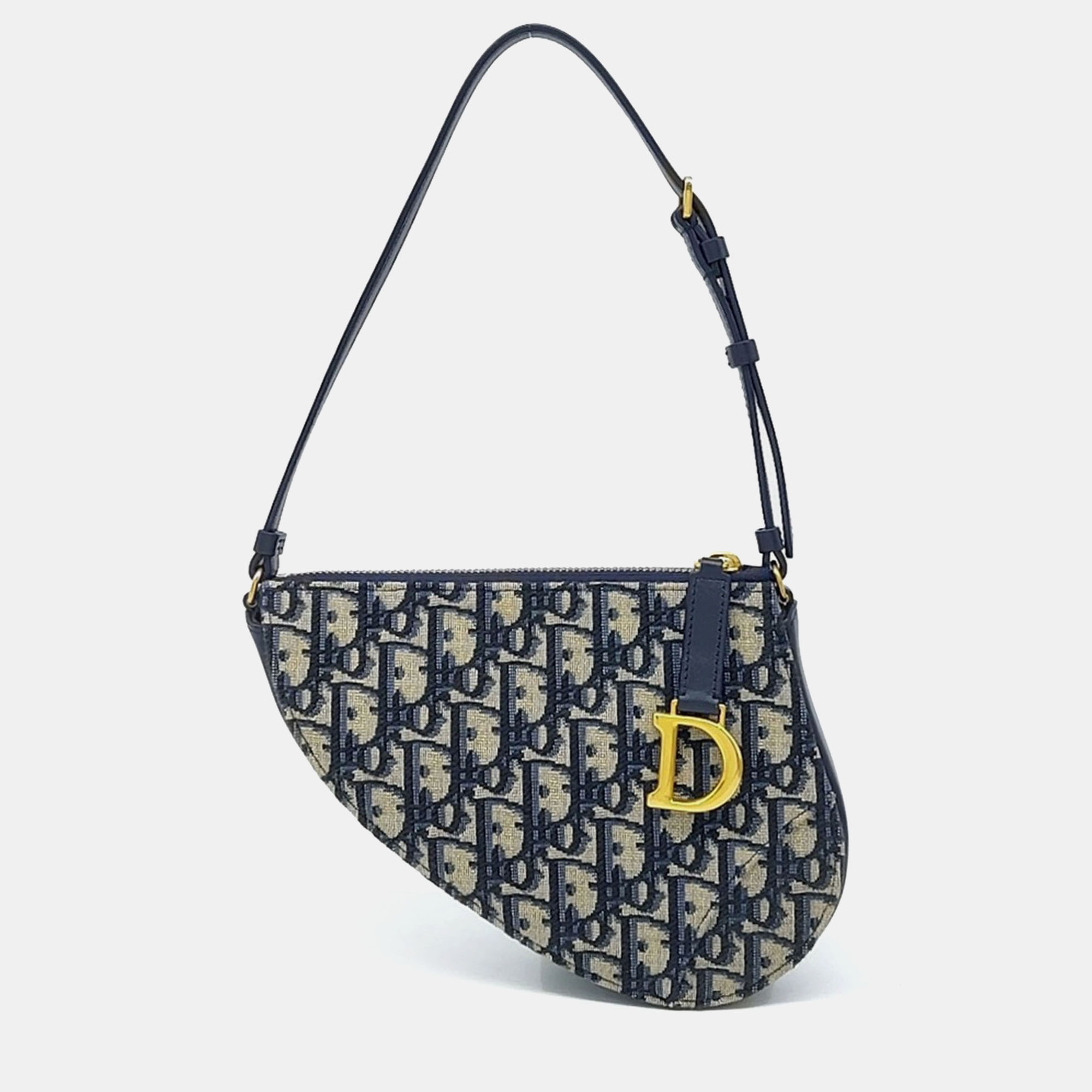 

Dior Navy Blue Fabric Saddle Shoulder Pouch
