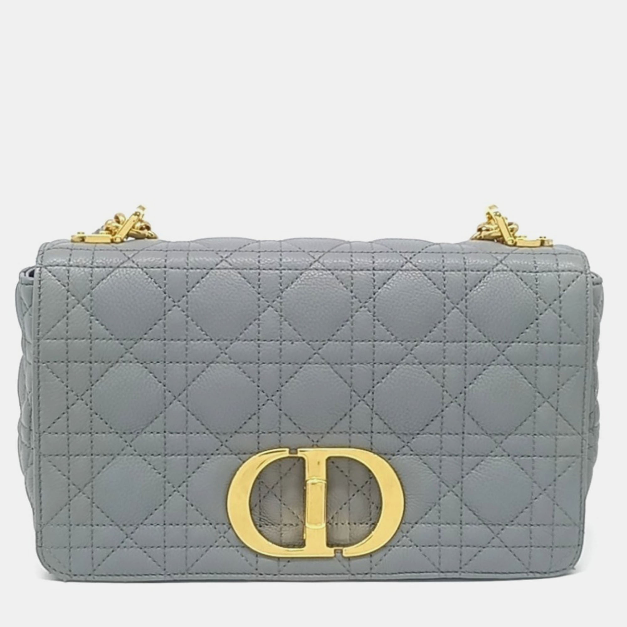 

Dior Grey Leather Caro Bag Medium