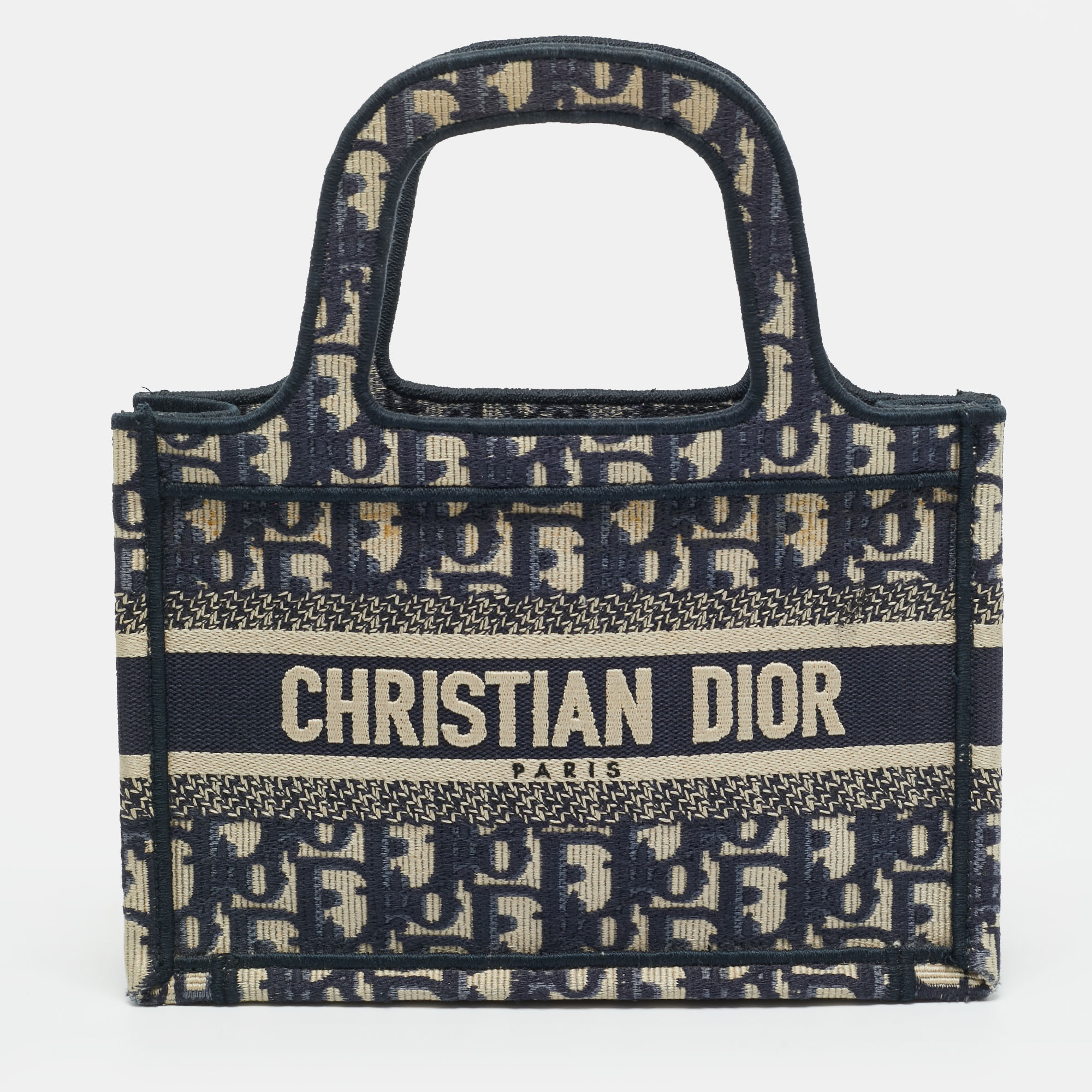 

Dior Book Mini Navy Blue Oblique Canvas Tote