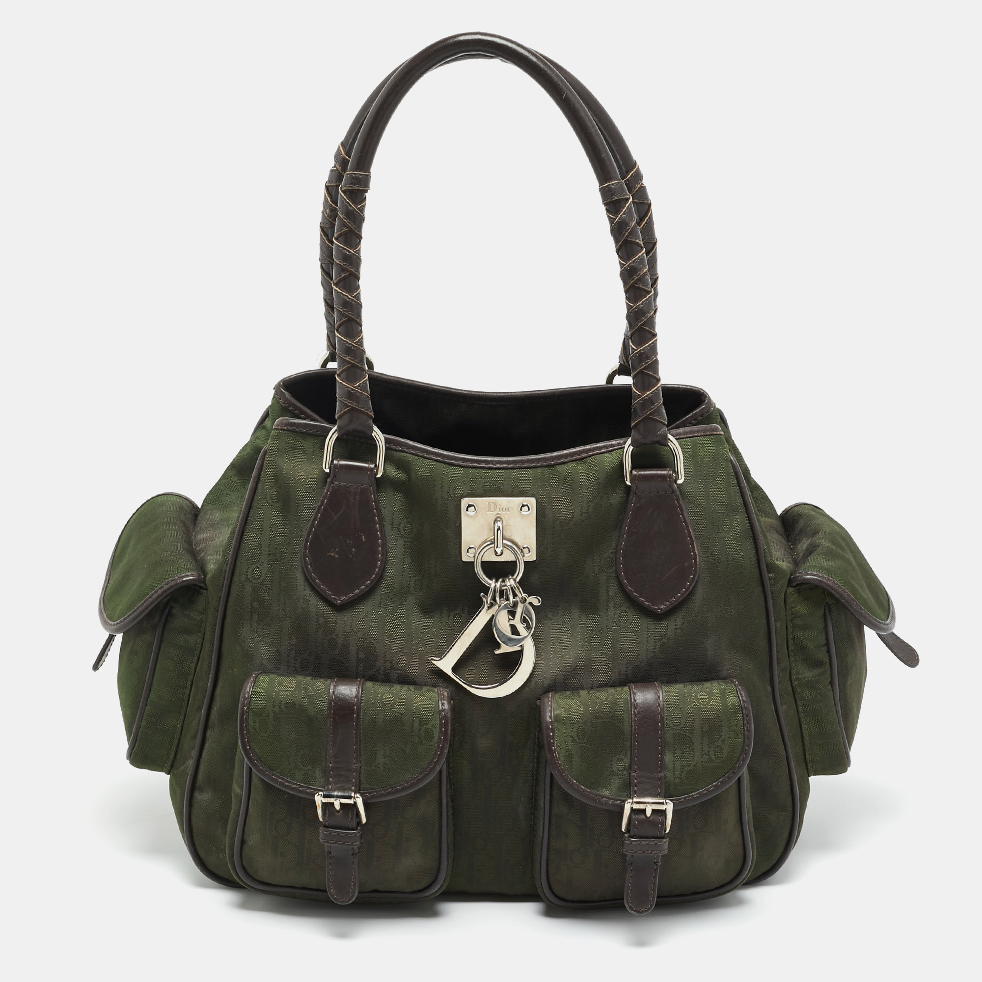 

Dior Multipocket Green/Brown Diorissimo Nylon Shoulder Bag