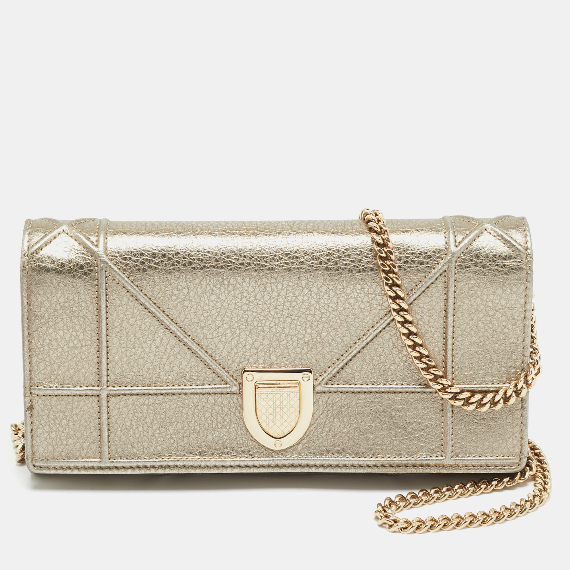 

Dior Diorama Gold Leather Wallet On Chain