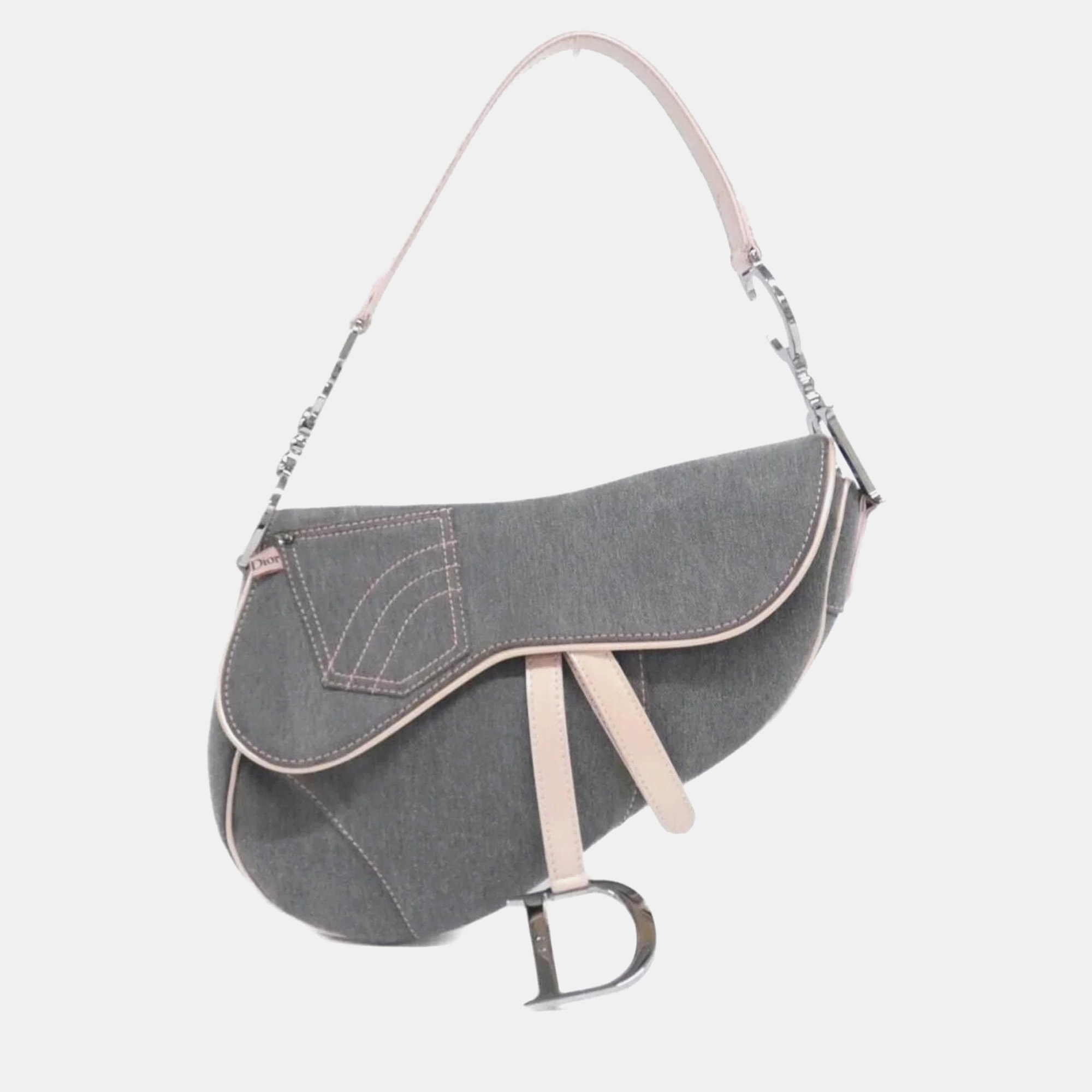 

Christian Dior Saddle Shoulder Bag, Grey