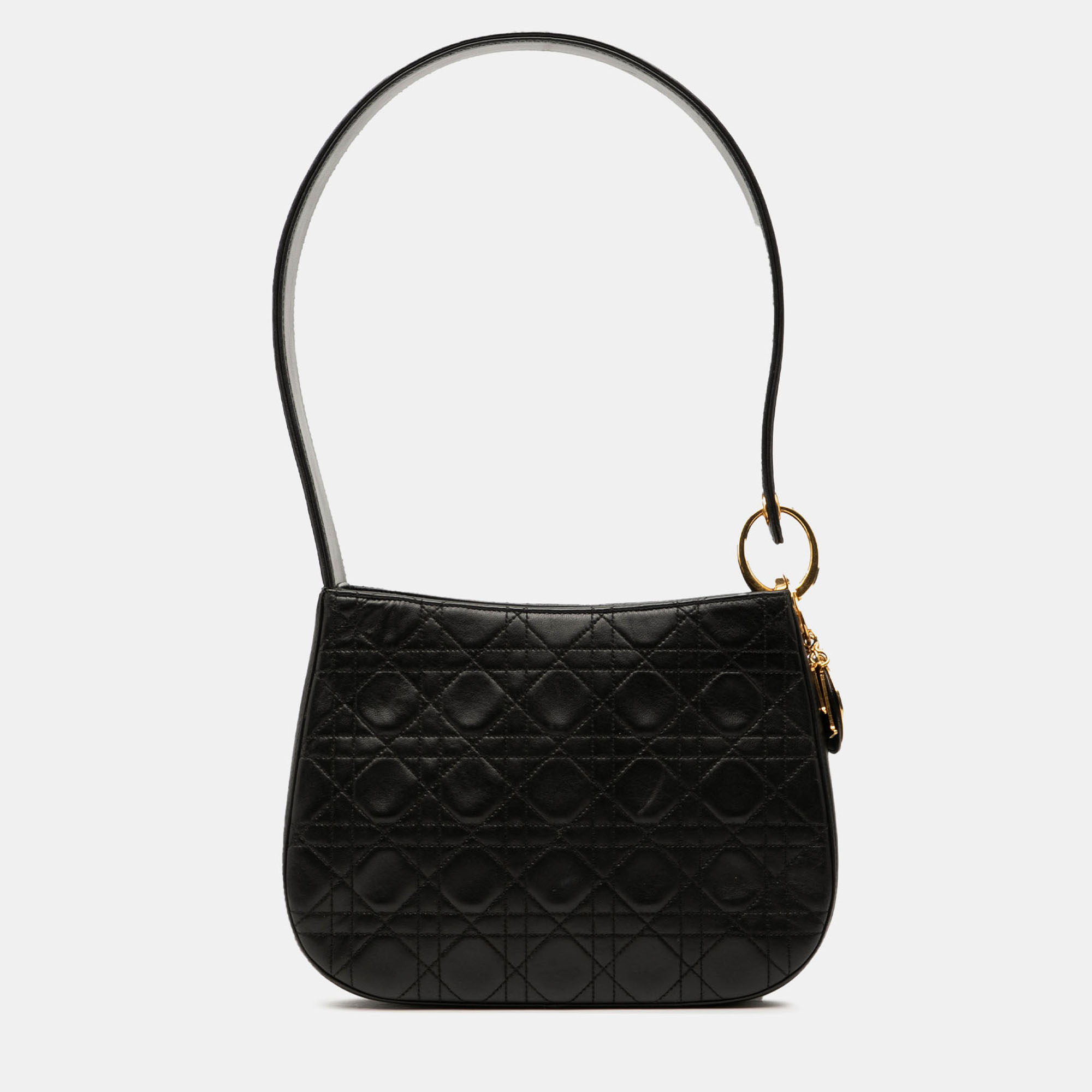 

Dior Black Lambskin Cannage Shoulder Bag