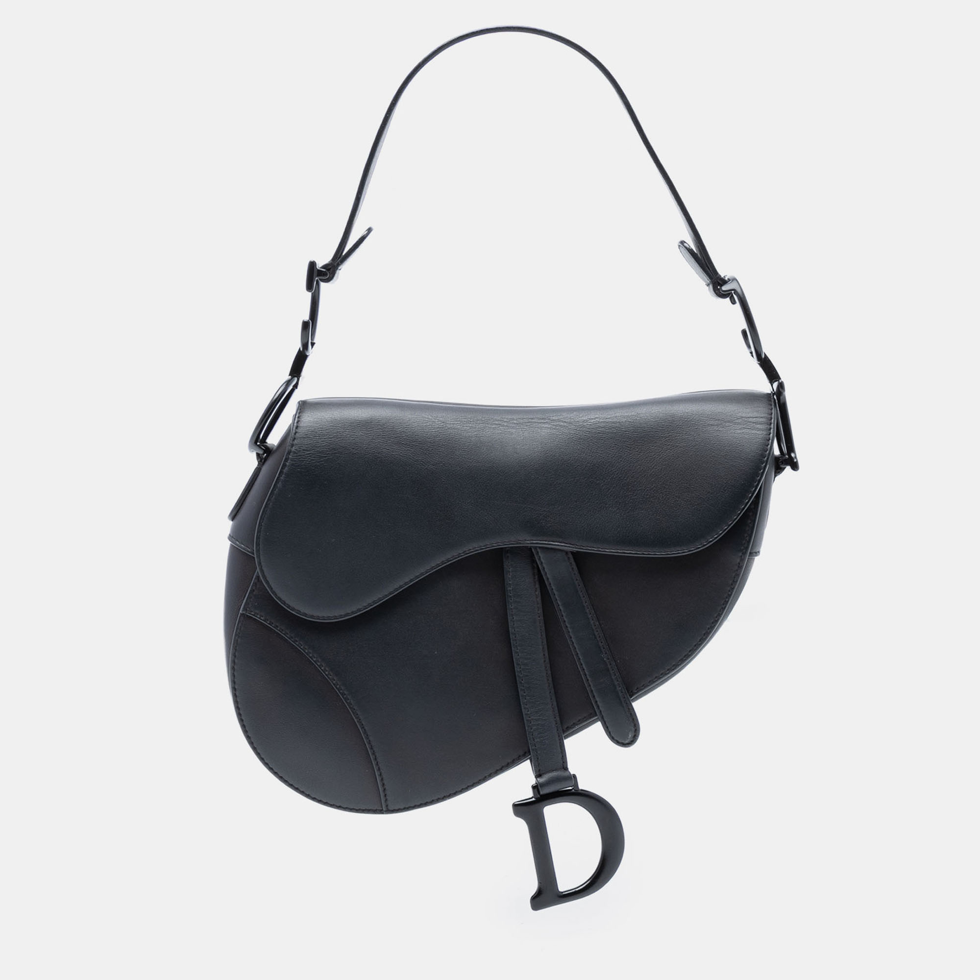 

Dior Black Ultra Matte Calfskin Saddle Bag