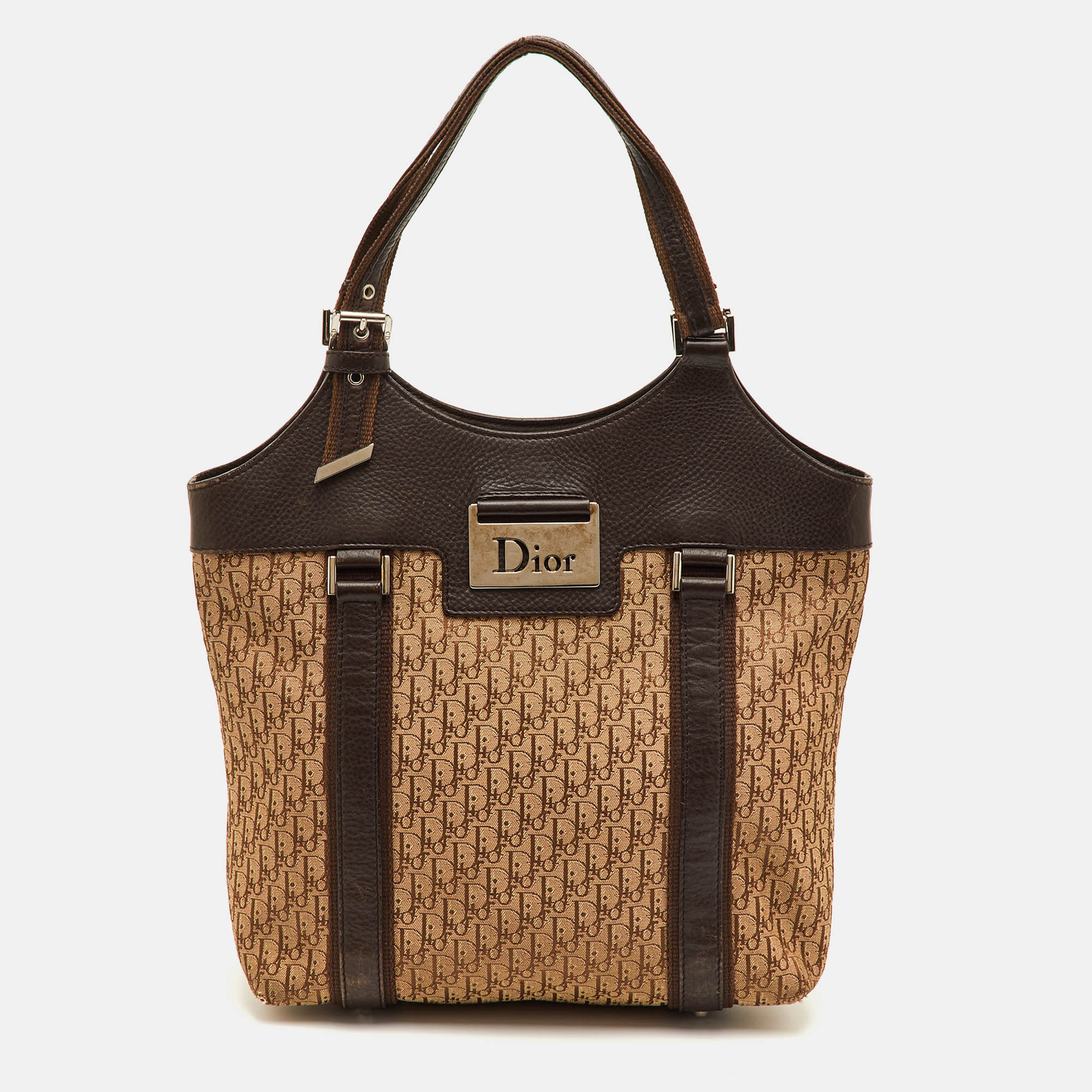 

Dior Street Chic Beige/Brown Oblique Canvas and Leather Trotter Tote