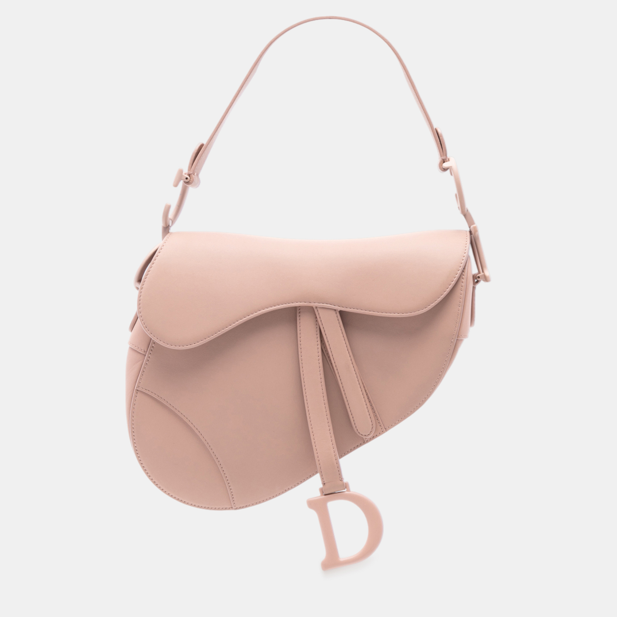 

Dior Pink Ultra Matte Calfskin Saddle Bag