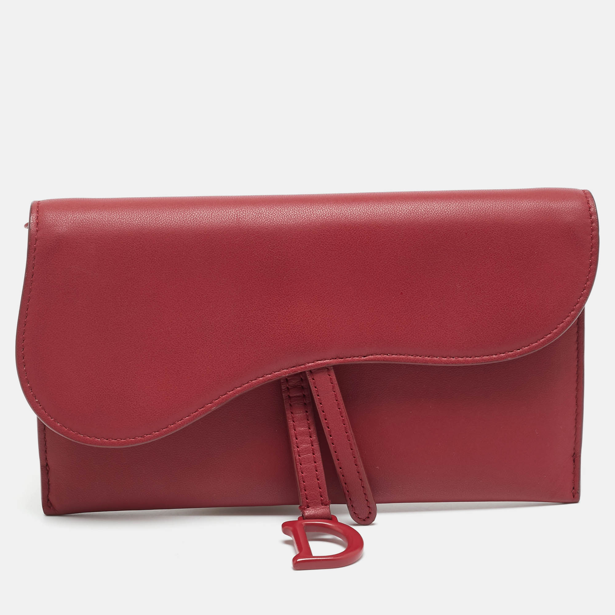 

Dior Saddle Burgundy Leather Continental Wallet