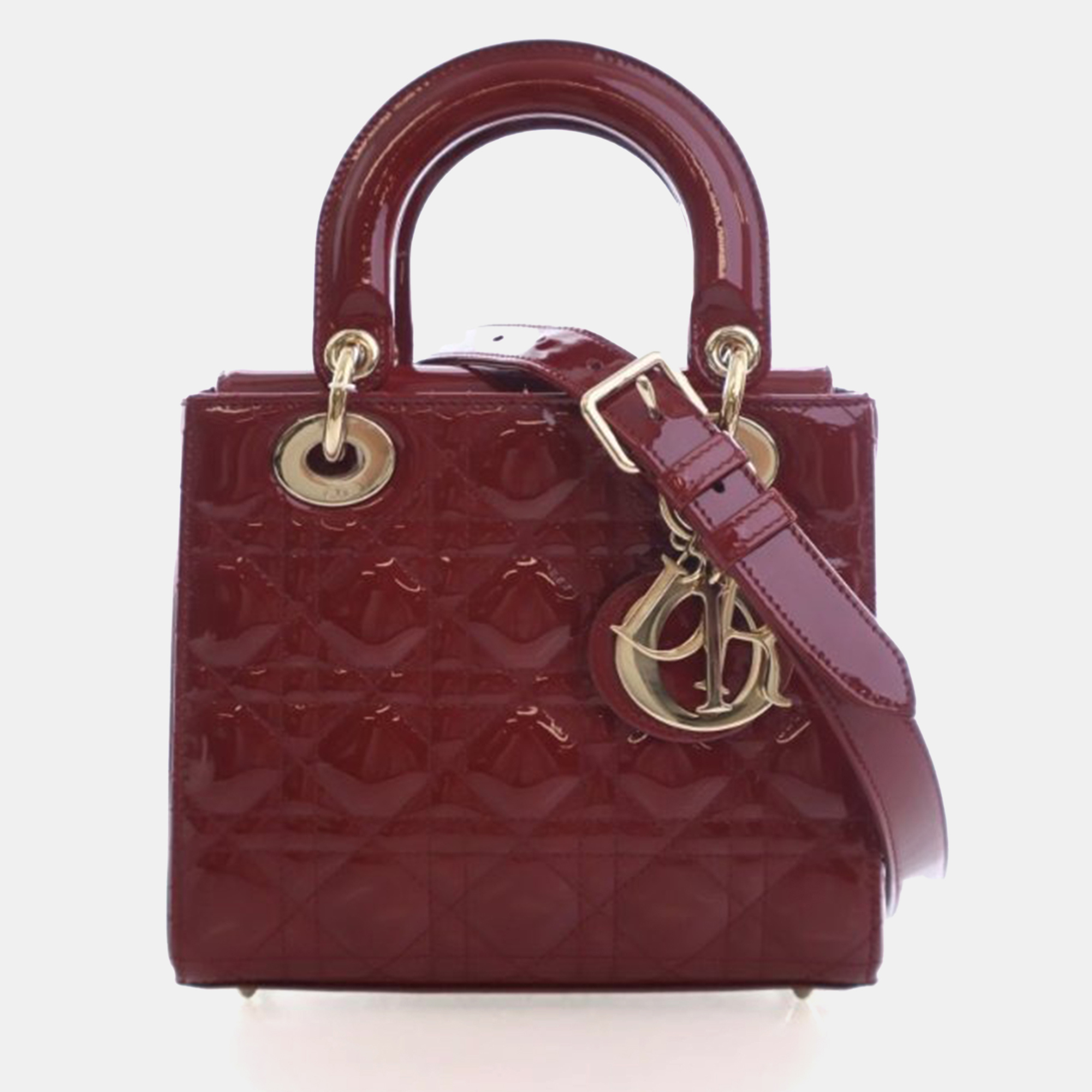 

Christian Dior Small Patent Lady Dior, Red