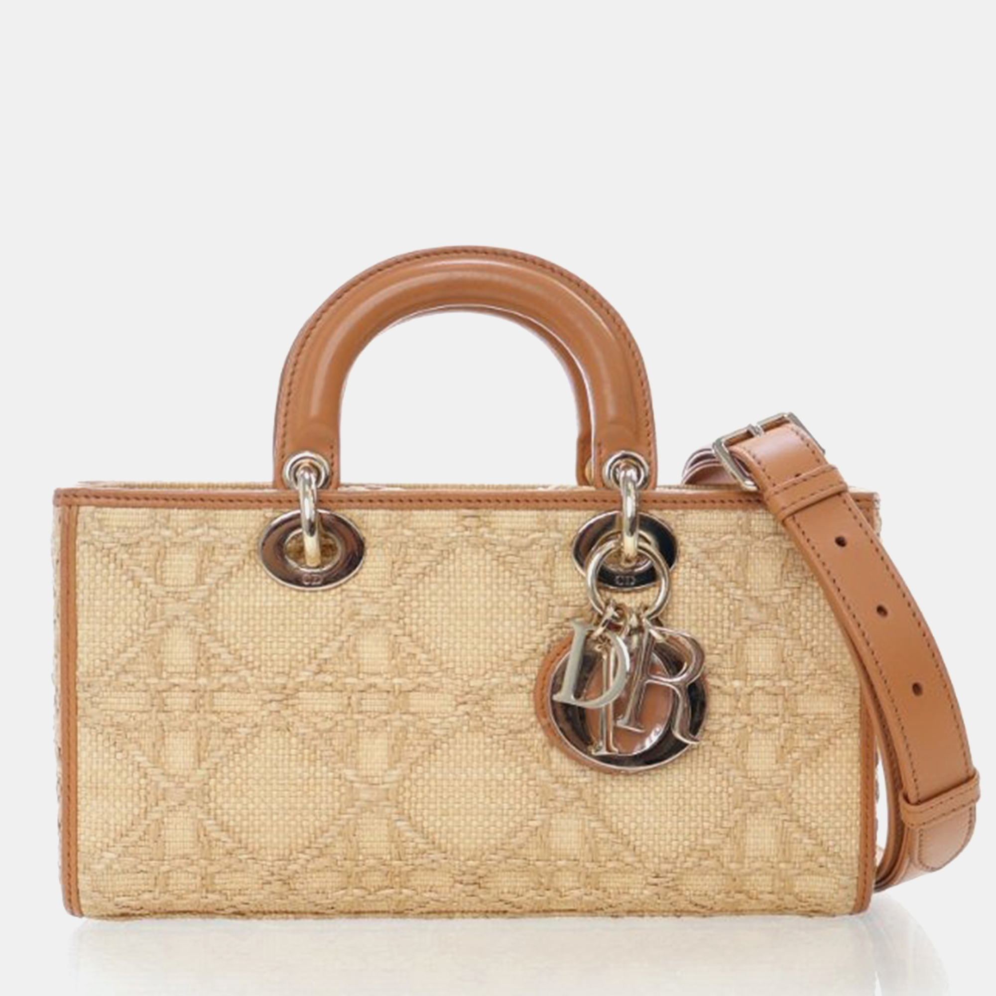 

Dior Small Raffia Macro Cannage Lady D-Joy, Beige