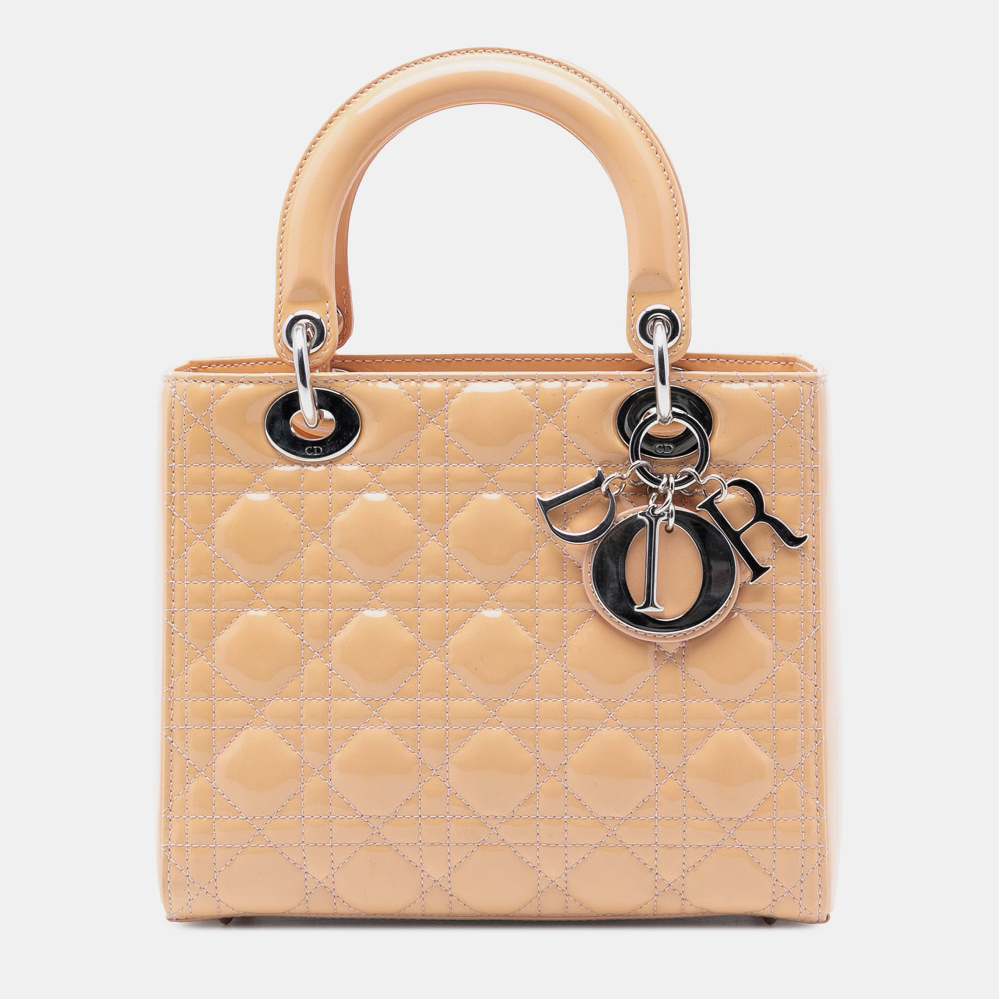 

Dior Brown Medium Patent Cannage Lady Dior