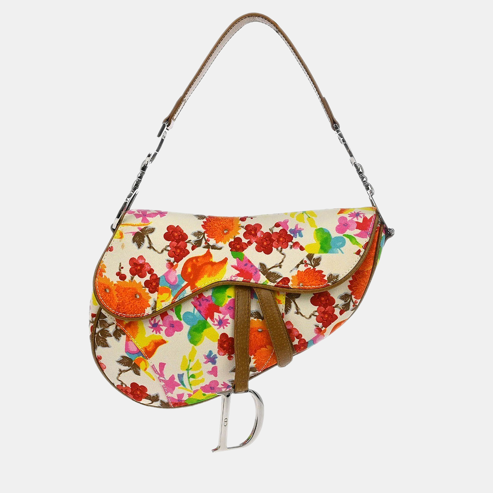 

Christian Dior Multicolor Floral Saddle Handbag