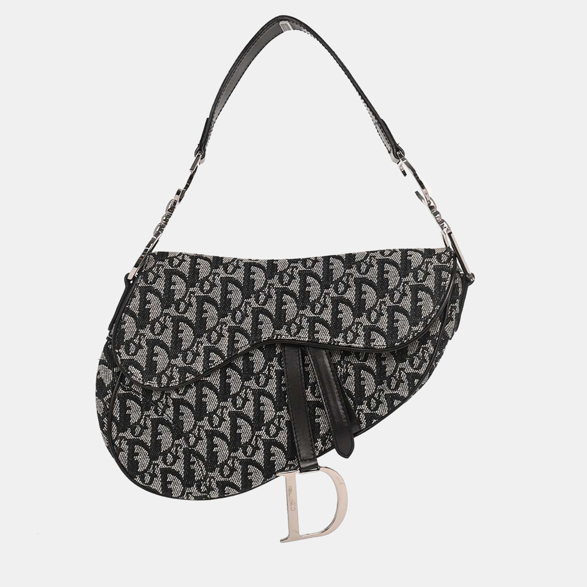 

Christian Dior Black Trotter Saddle Handbag