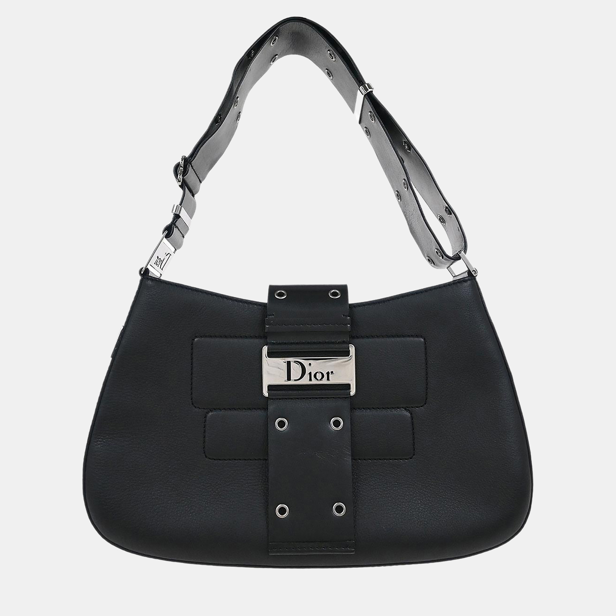 

Christian Dior Black Leather Street Chic Columbus Shoulder Bag
