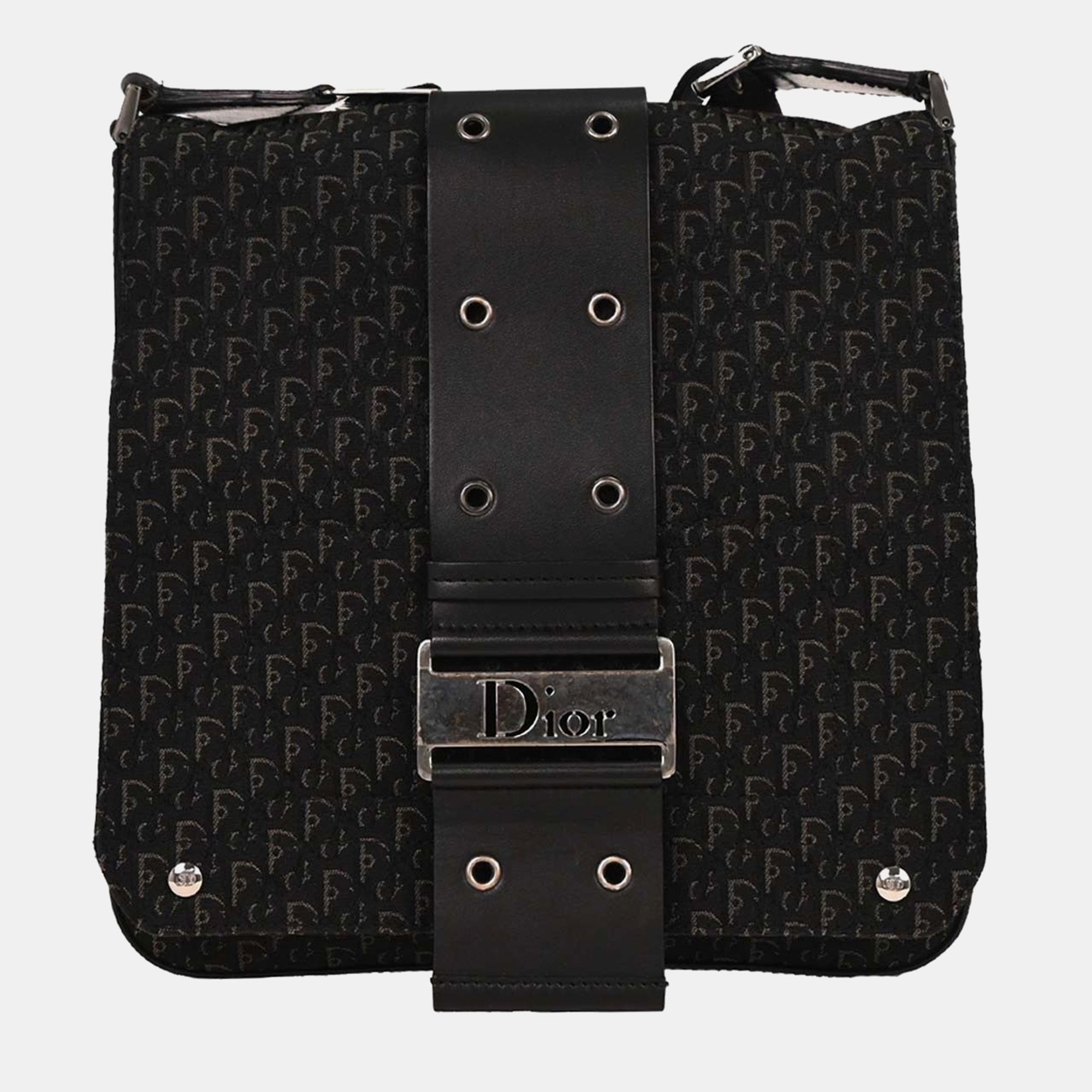 

Dior Trotter Street Chic Black Canvas Shoulder Bag