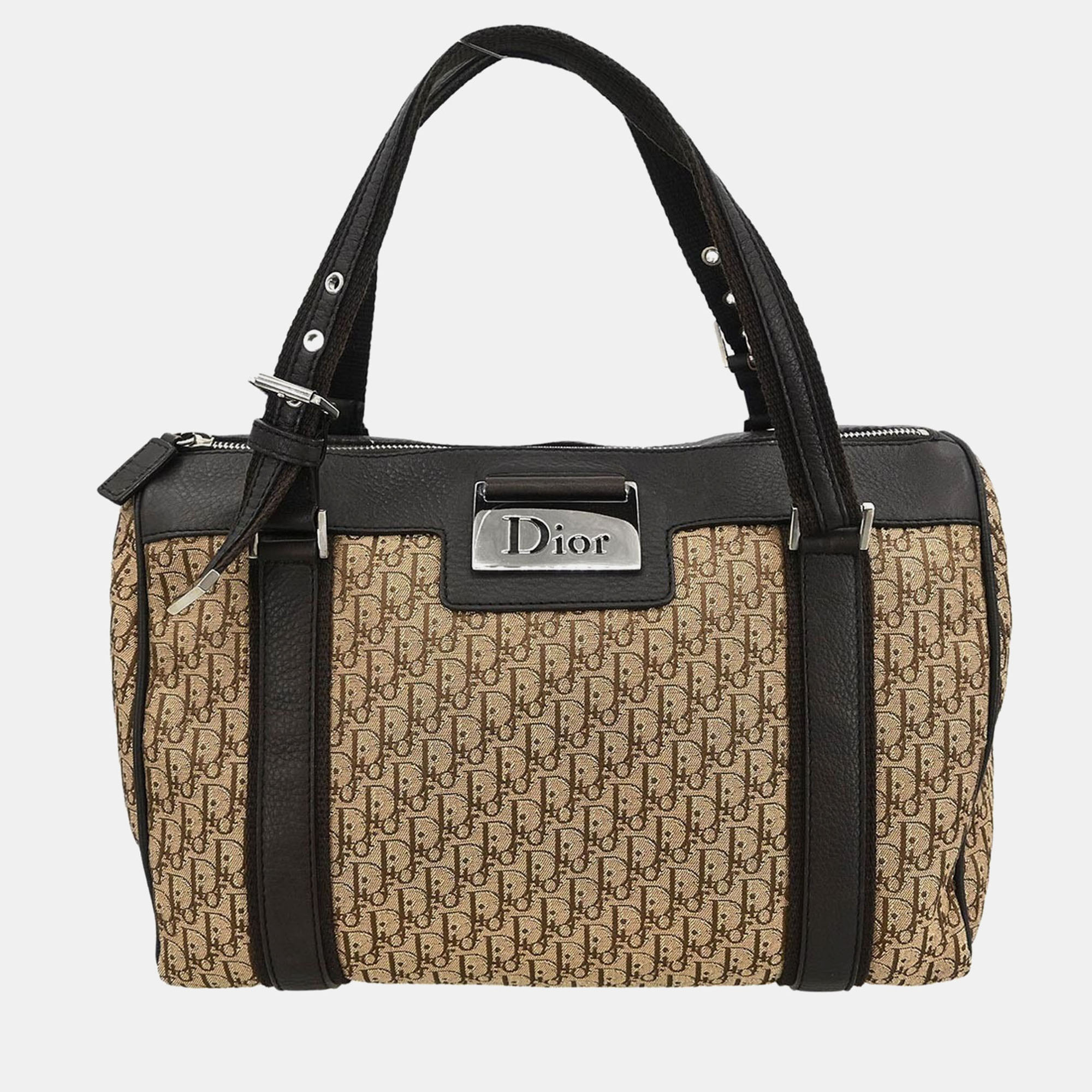 

Dior Trotter Beige Canvas Shoulder Bag