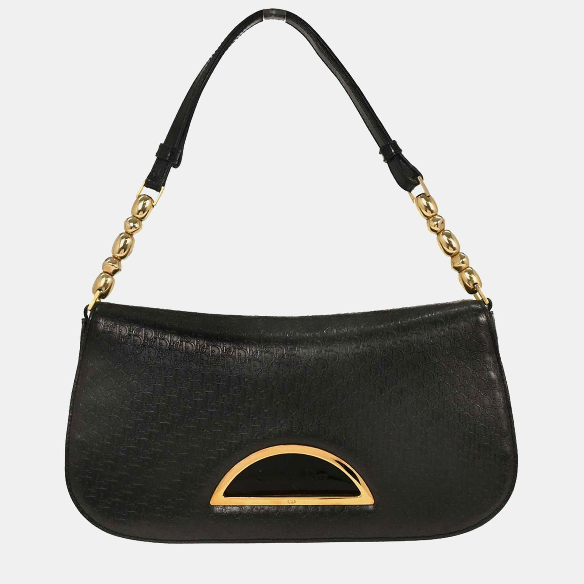 

Christian Dior Gray Trotter Malice Handbag, Black