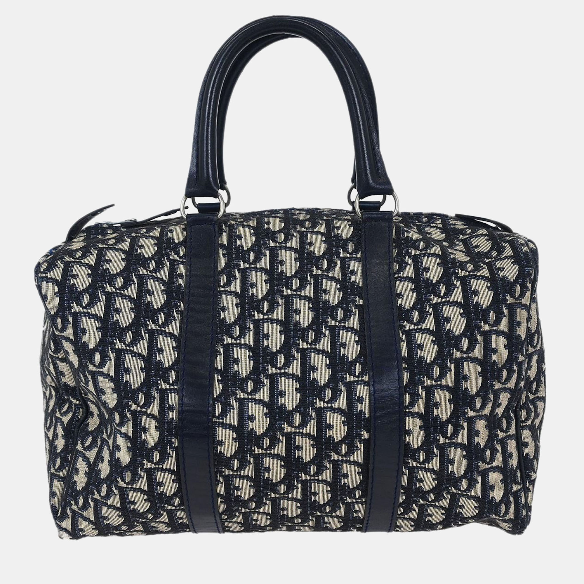 

Christian Dior Navy Canvas Trotter Handbag, Navy blue