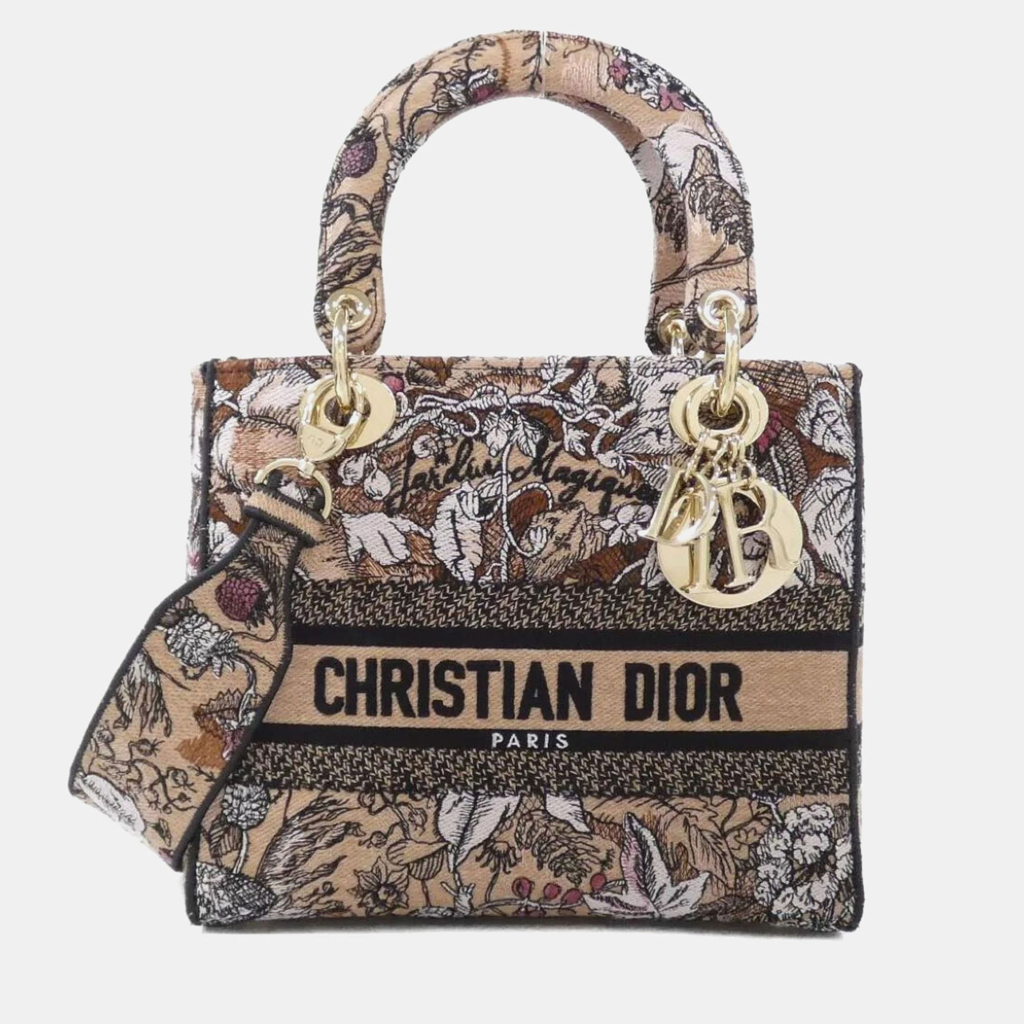

Christian Dior Dior Jardin Magique Lady'S D-Light Medium Handbag, Pink