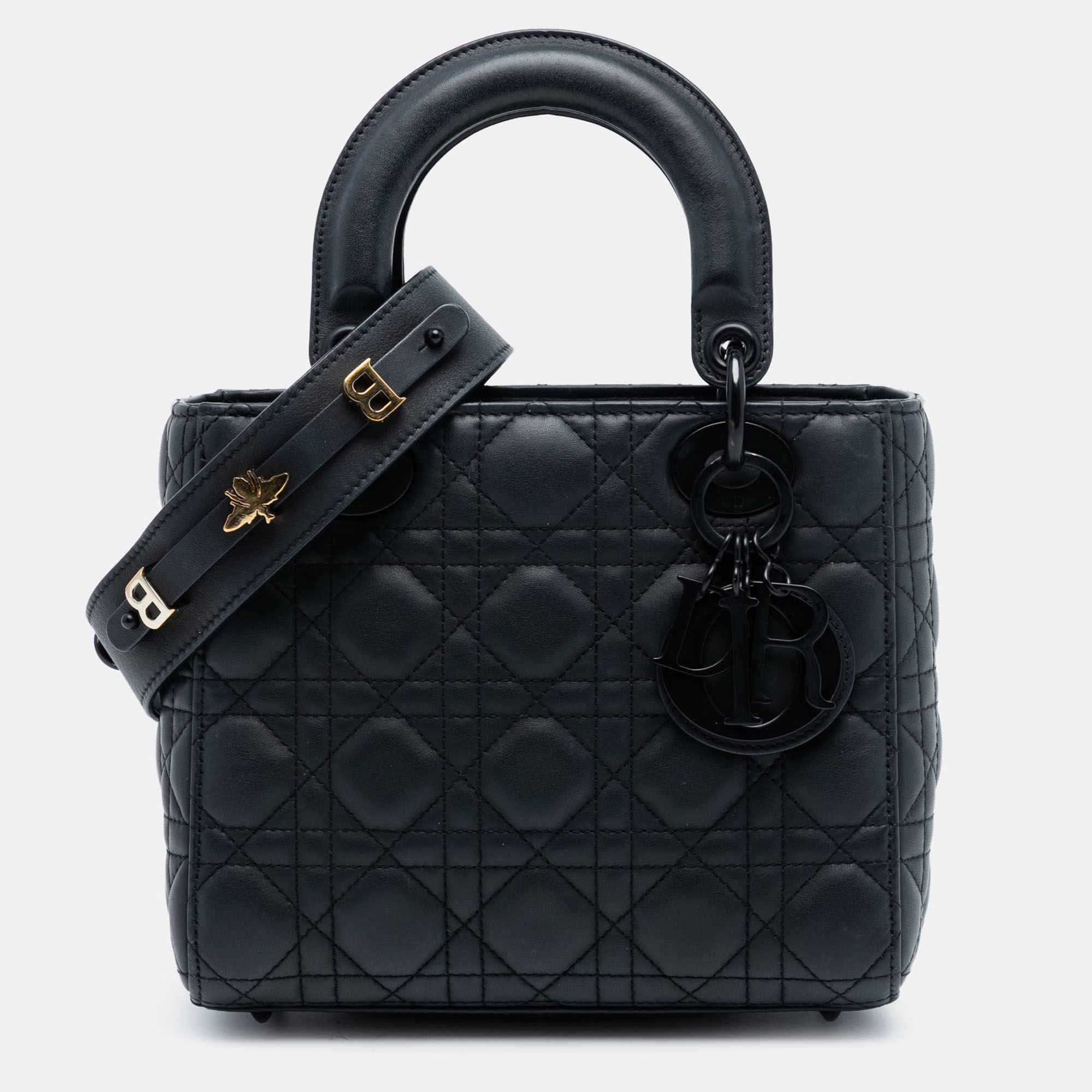 

Dior Black Small Ultra Matte Calfskin Cannage My ABCDior Lady Dior