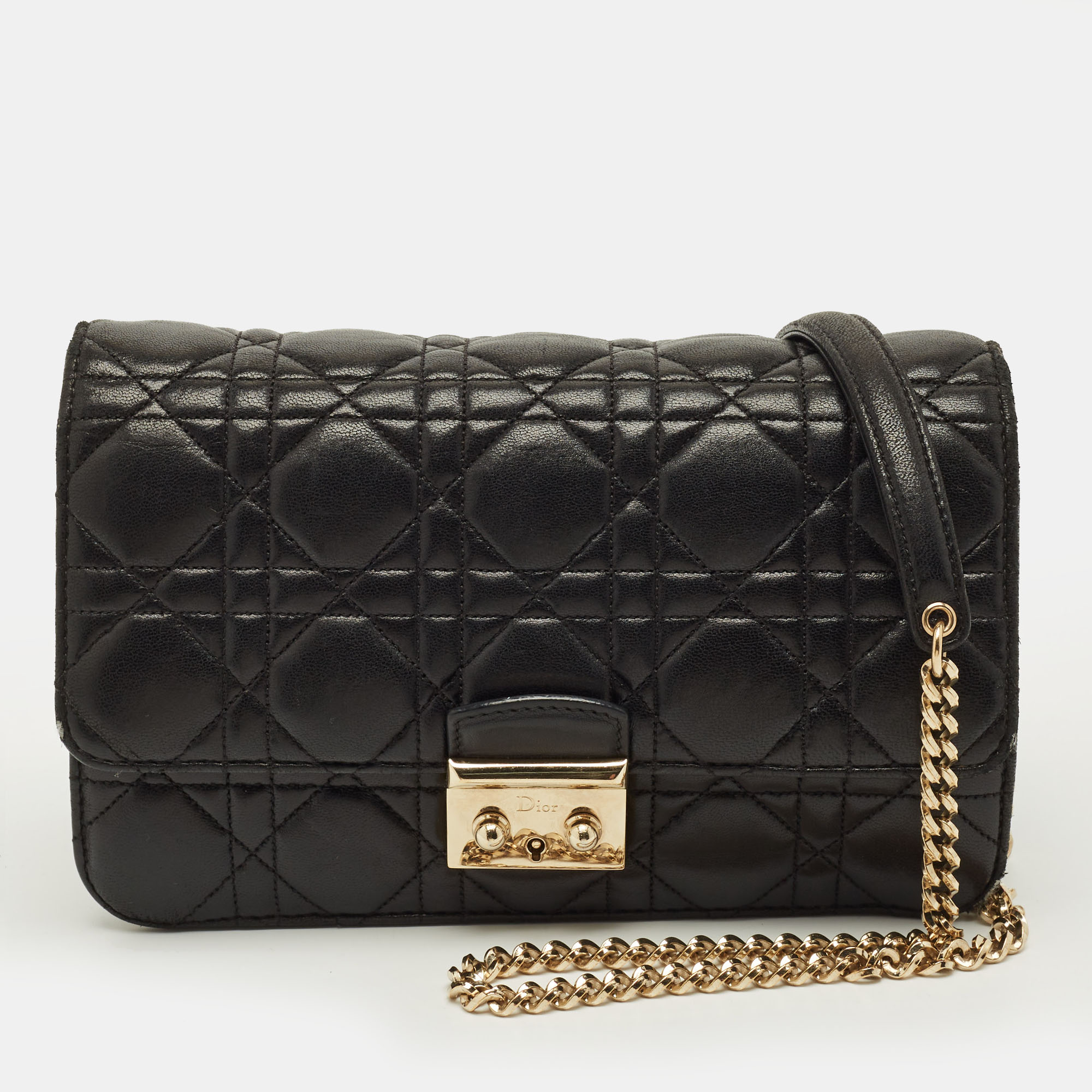 

Dior Miss Dior Promenade Black Cannage Leather Chain Bag